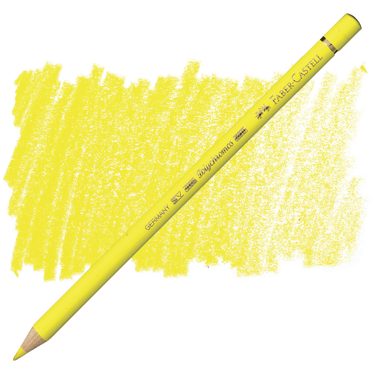 Faber-Castell Polychromos Pencil - Light Cadmium Yellow pencil and swatch