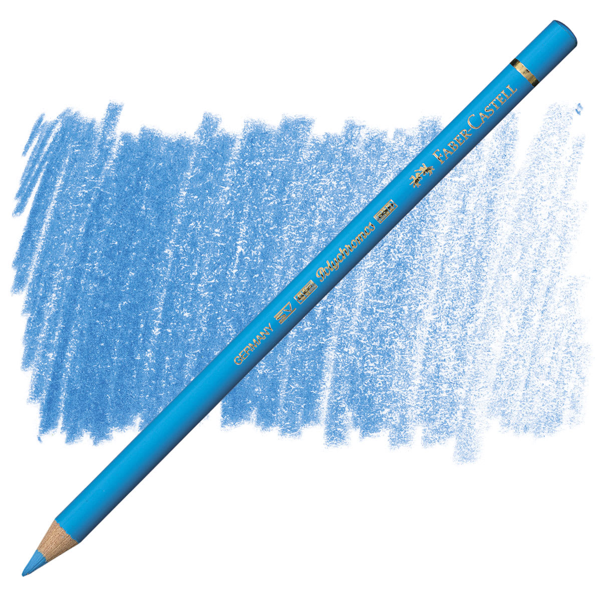 Faber-Castell Polychromos Pencil - Light Phthalo Blue pencil and swatch