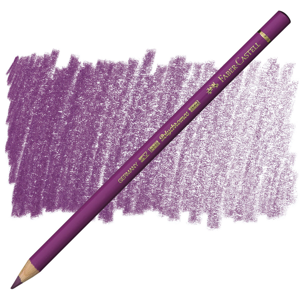 Faber-Castell Polychromos Pencil - Light Red-Violet pencil and swatch