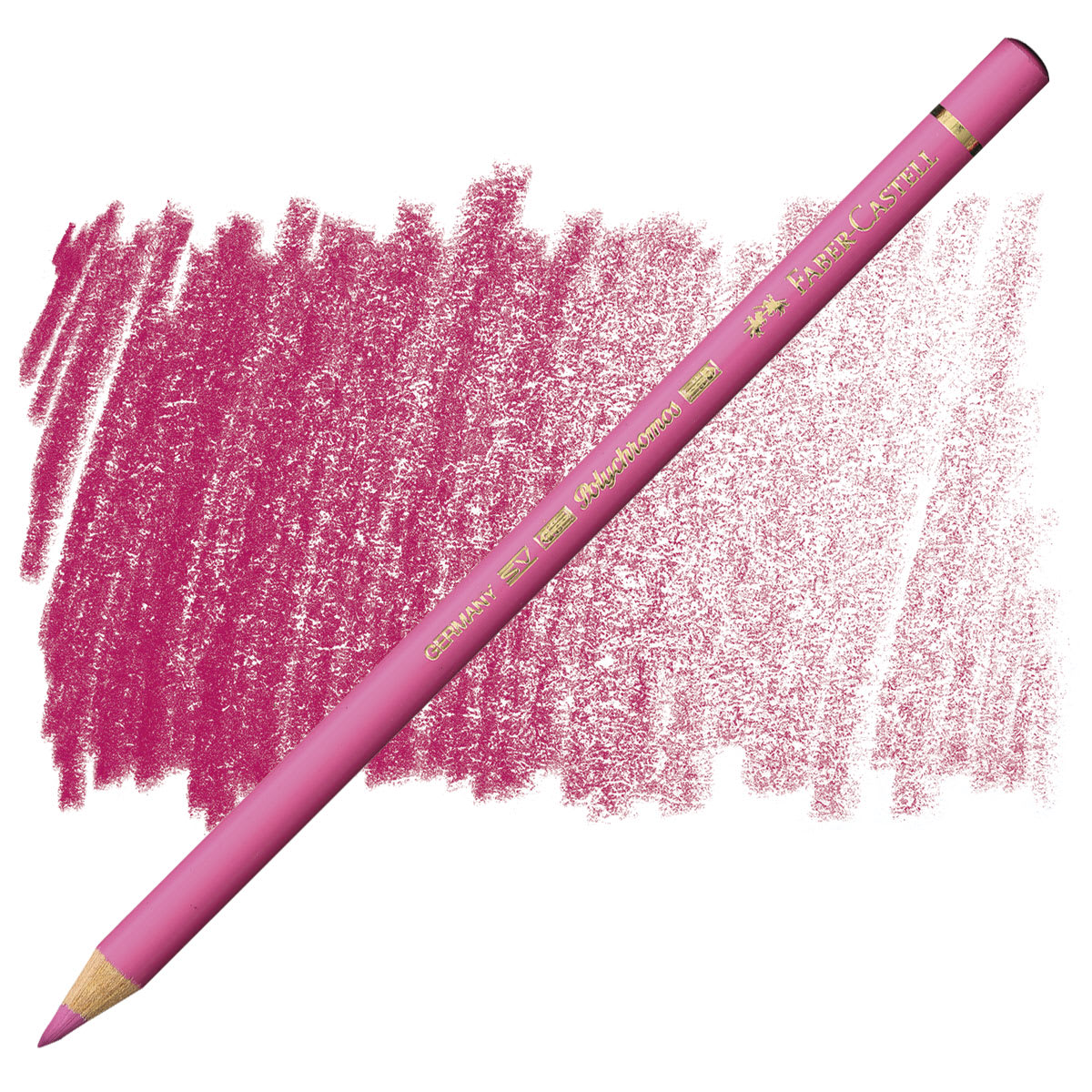 Faber-Castell Polychromos Pencil - Pink Madder Lake pencil and swatch