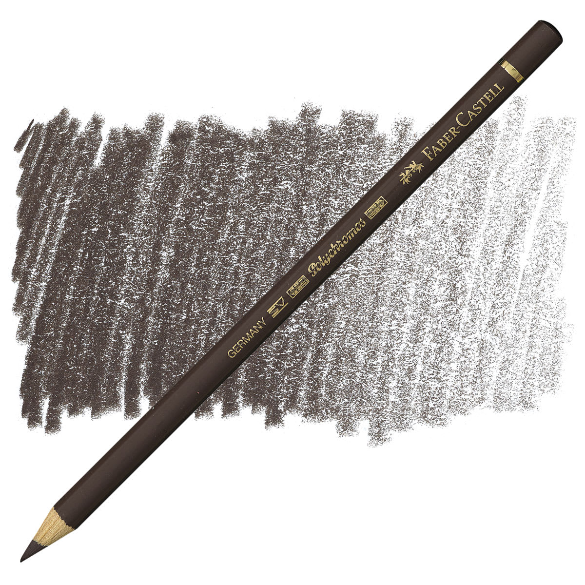 Faber-Castell Polychromos Pencil - Walnut Brown pencil and swatch