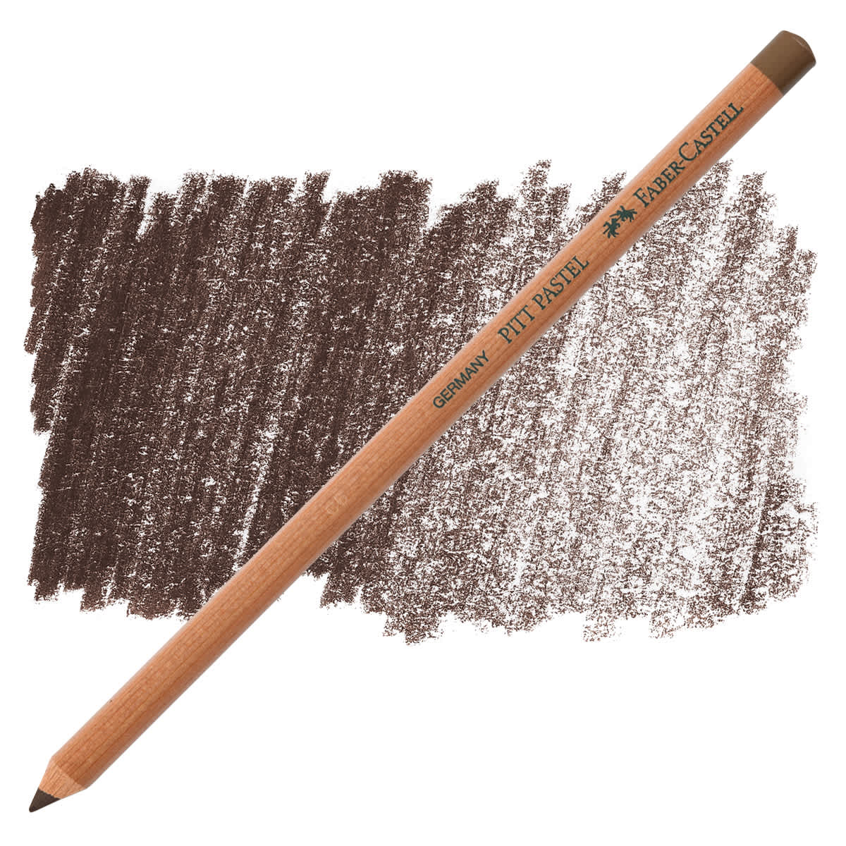 Faber-Castell Pitt Pastel Pencil - Burnt Umber pencil and swatch