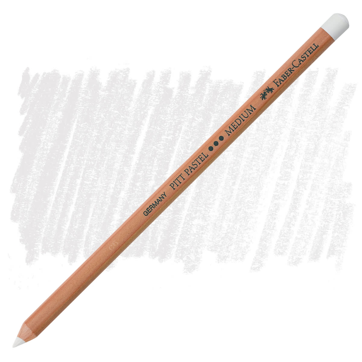 Faber-Castell Pitt Pastel Pencil - White pencil and swatch