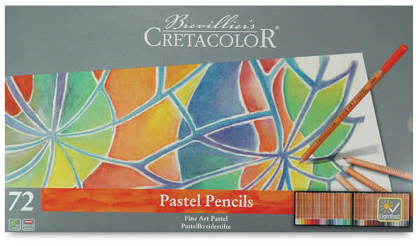 Cretacolor Fine Art Pastel Pencil Set - Set of 72, Tin Box, Assorted Colors