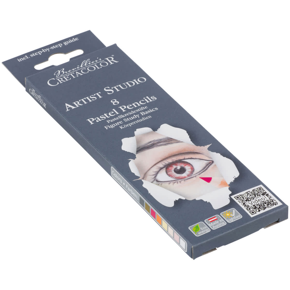 Artist Studio Pastel Pencil Sets 8-Pencil Portrait Colors Set