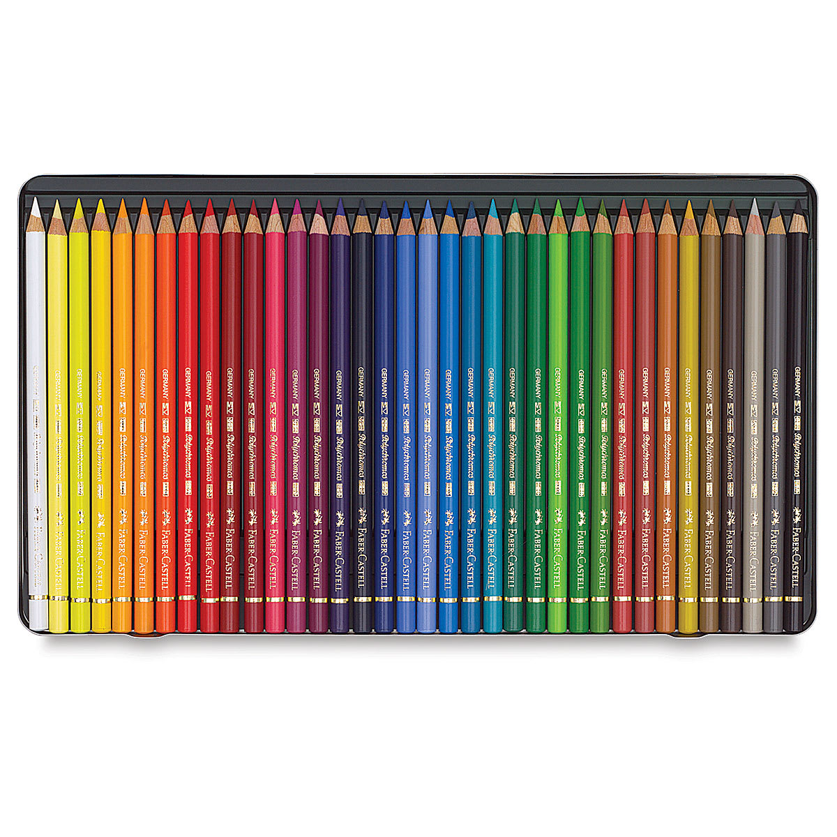 Faber-Castell Polychromos Pencil Set - Assorted Colors, Tin Box, Set of 36 (set contents)