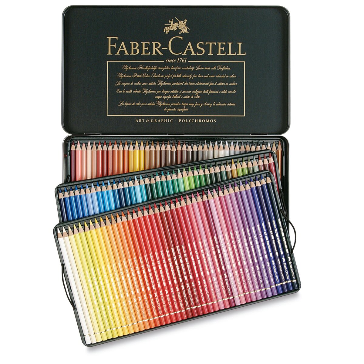 Faber-Castell Polychromos Pencil Set - Assorted Colors, Set of 120, open set