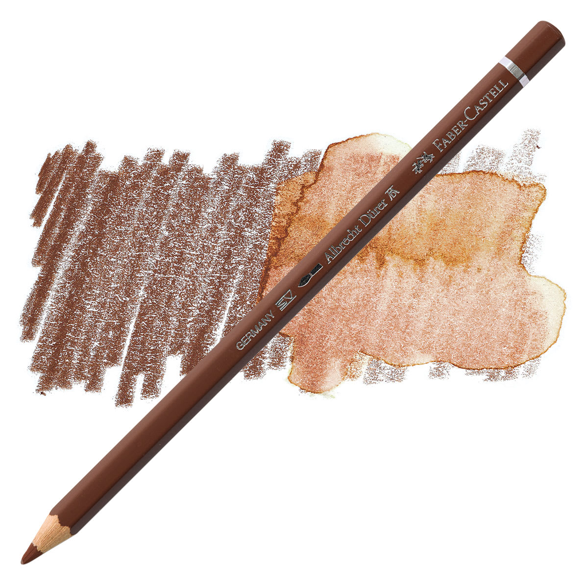 Faber-Castell Albrecht Durer Watercolor Pencil - Burnt Sienna pencil and swatch