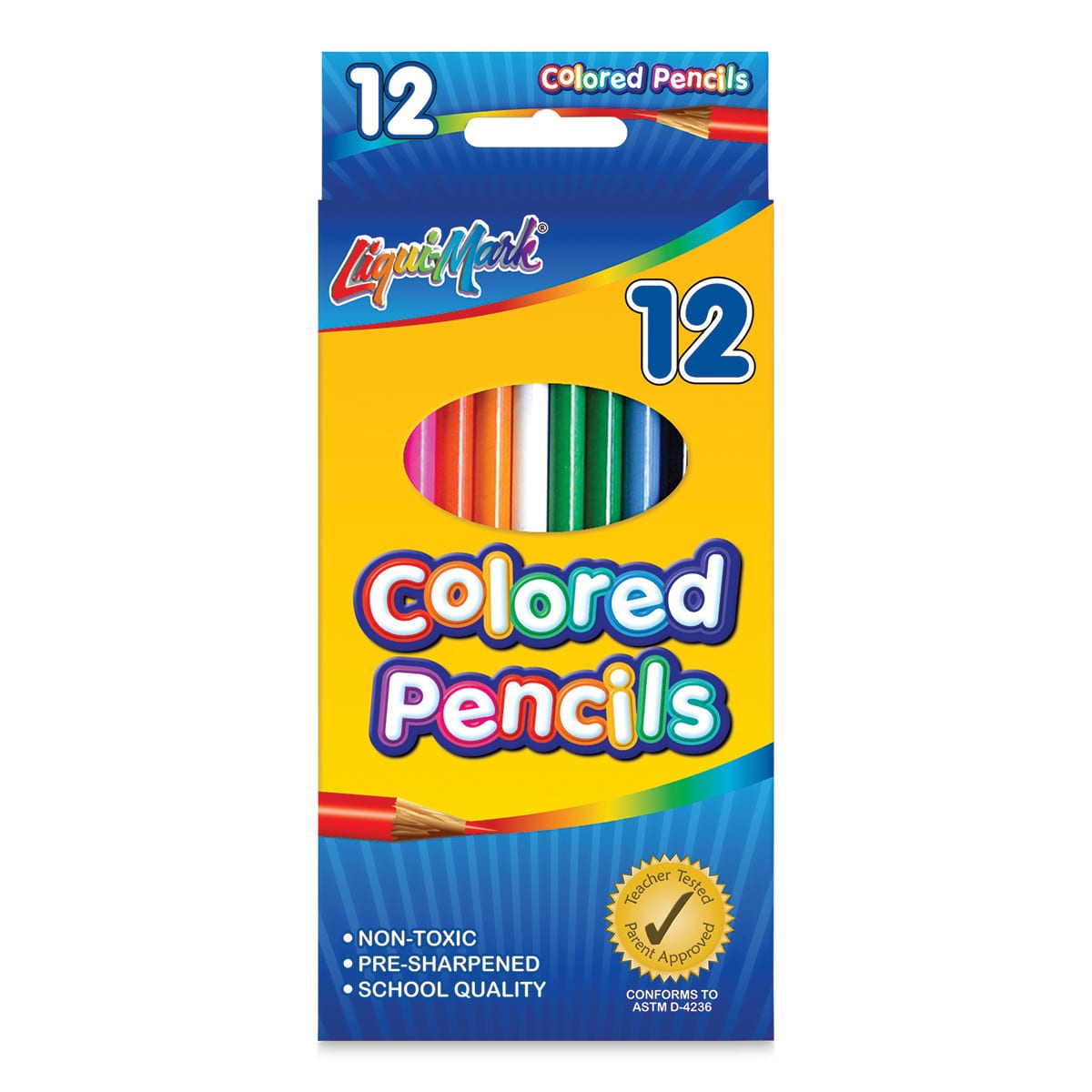 Liqui-Mark Colored Pencils - Front of package of Set of 12