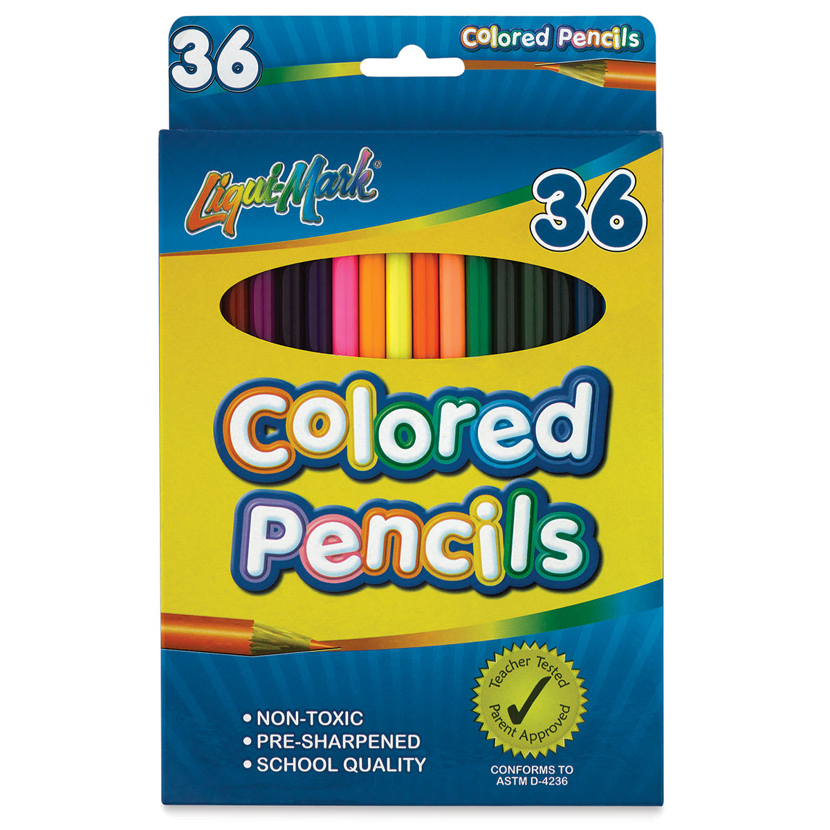 Liqui-Mark Colored Pencils - Front of package of Set of 36