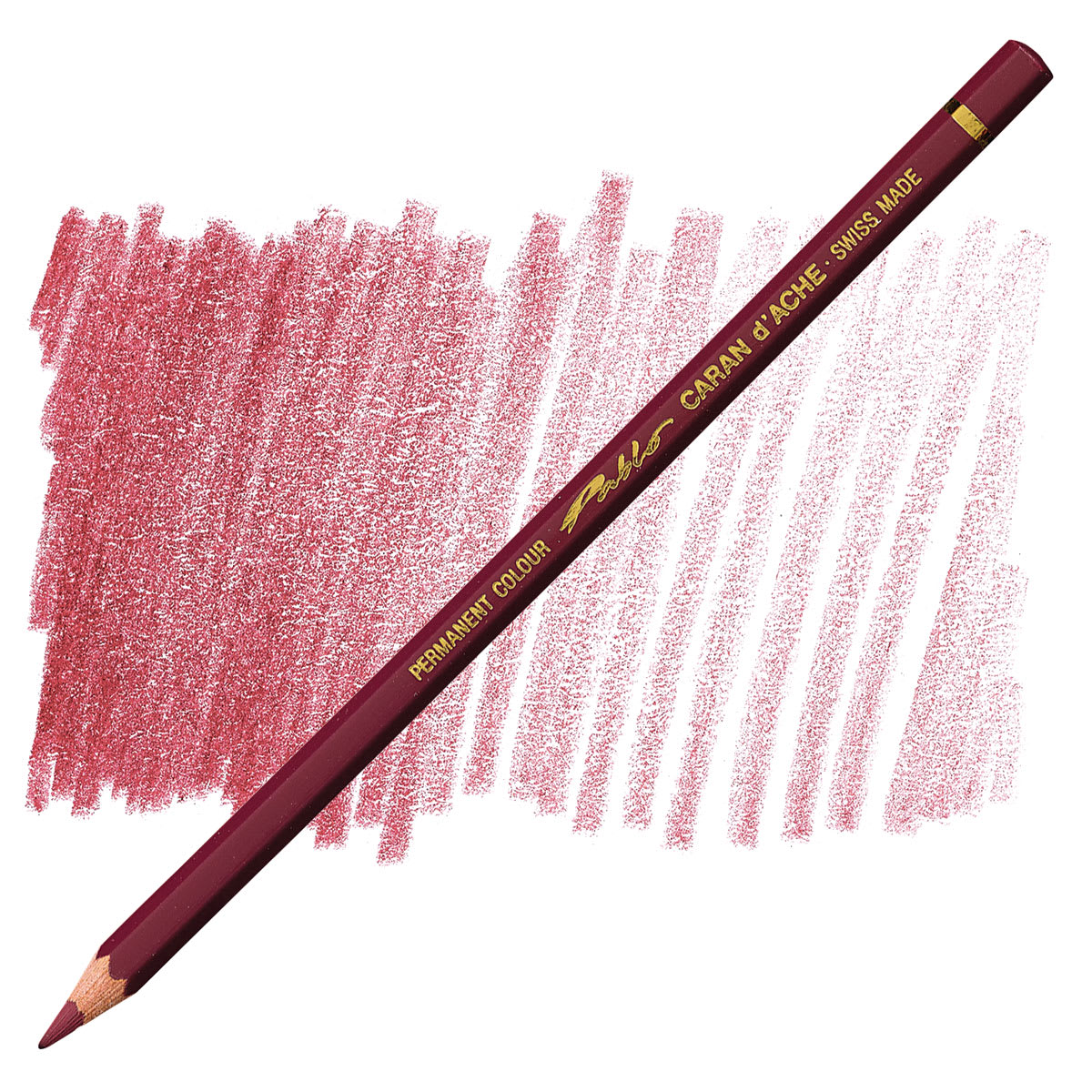 Caran d'Ache Pablo Colored Pencil - Dark Carmine pencil and swatch