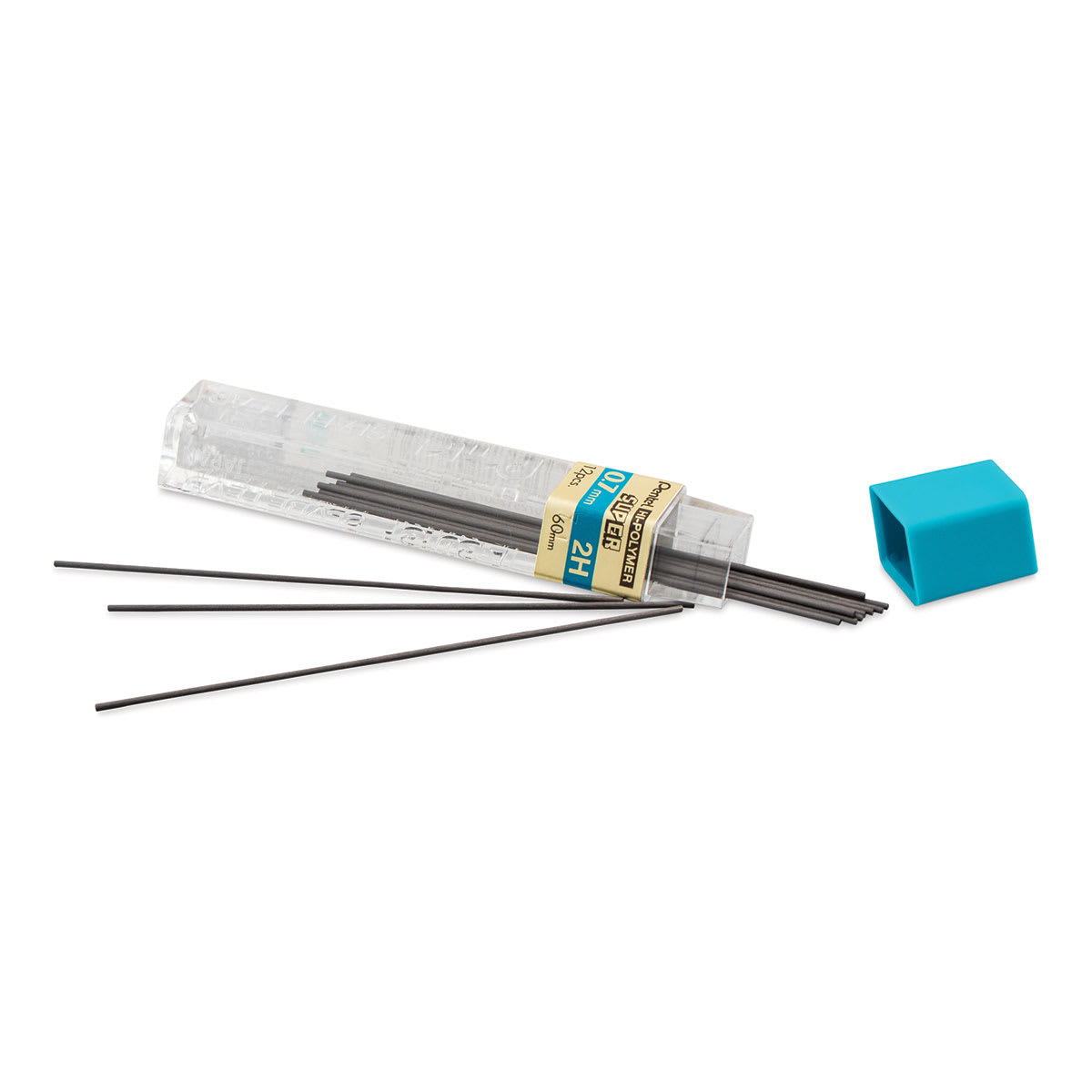 Pentel Hi-Polymer Lead Refills - 0.7 mm, Black, 2H packaging open