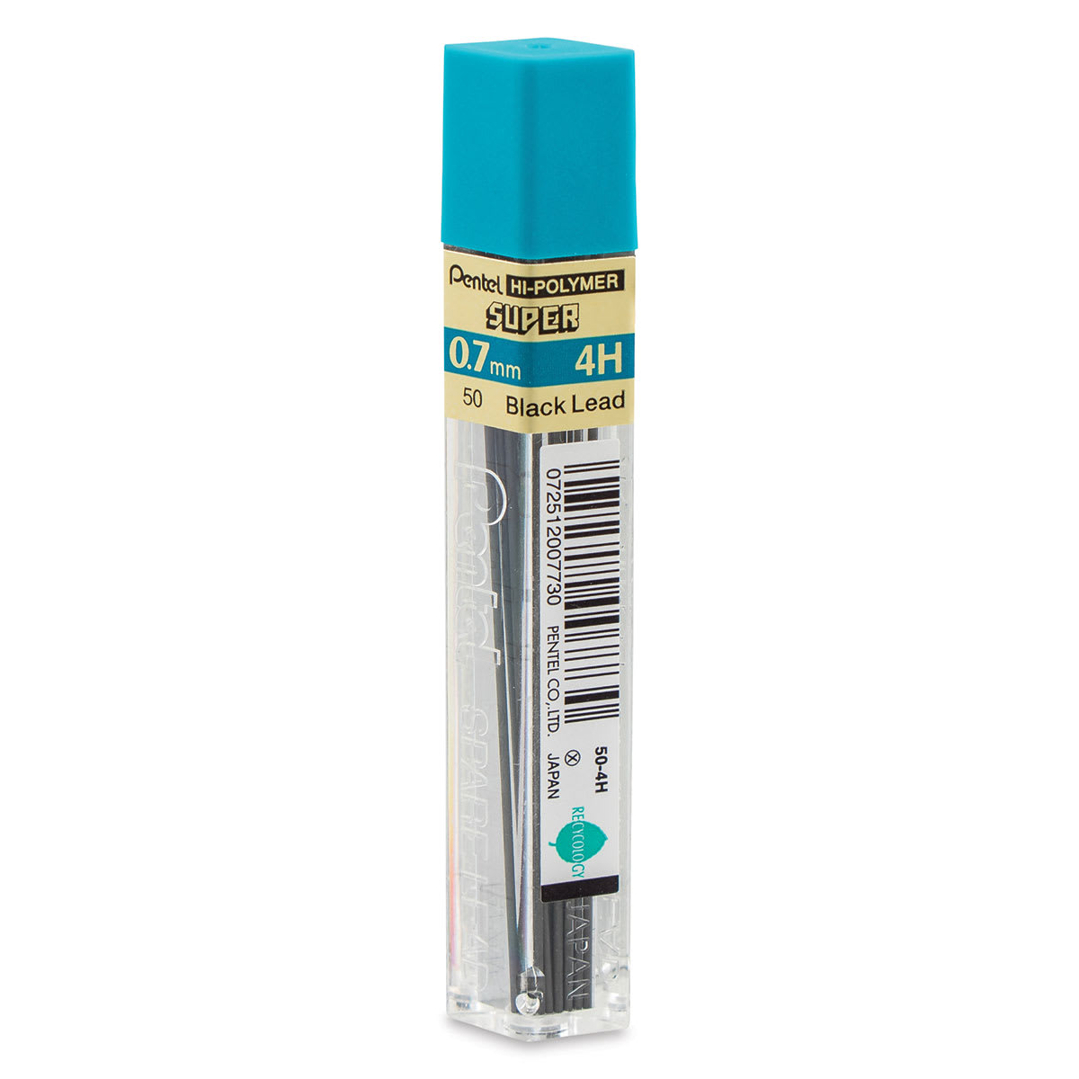 Pentel Hi-Polymer Lead Refills - 0.7 mm, Black, 4H back of package