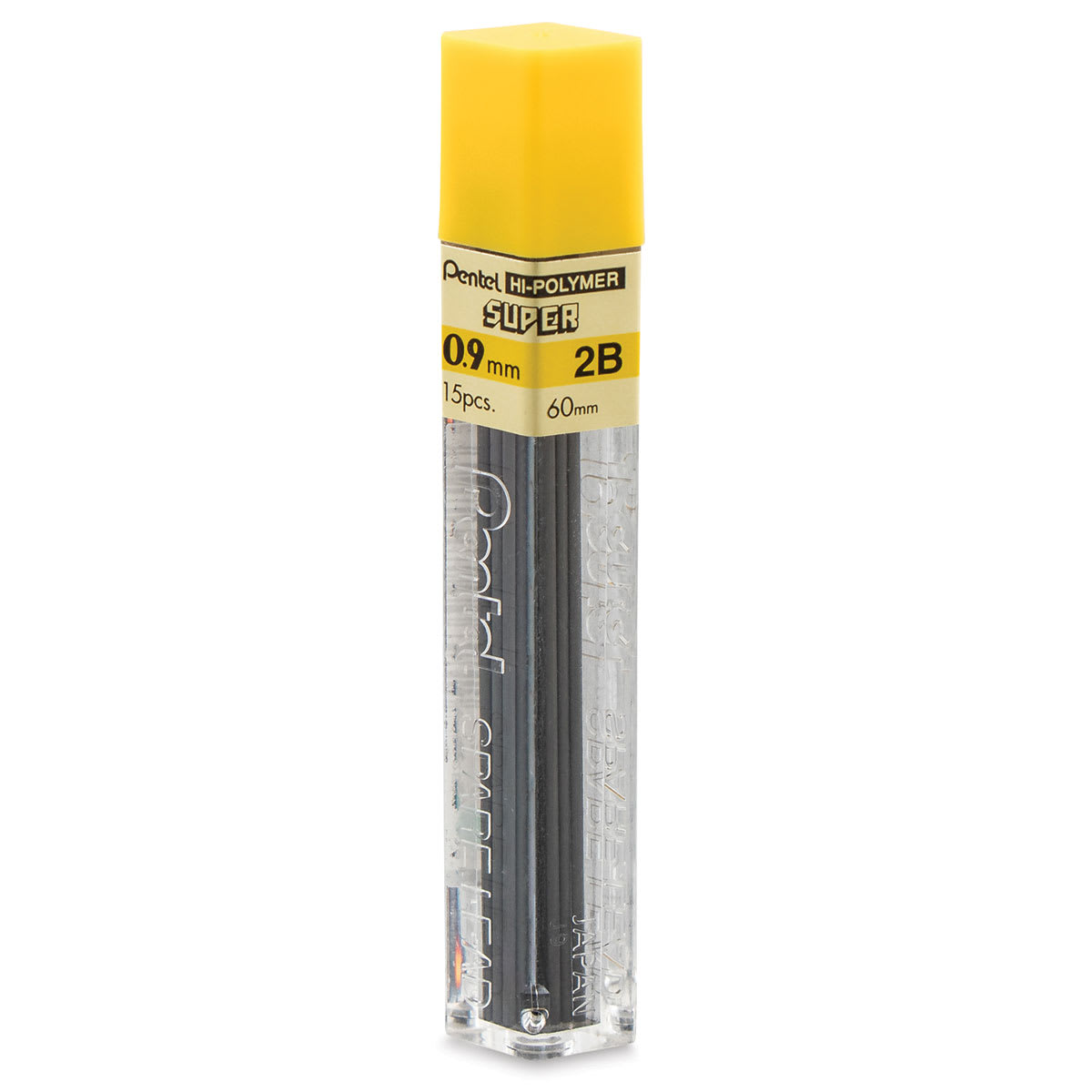 Pentel Hi-Polymer Lead Refills - 0.9 mm, Black, 2B