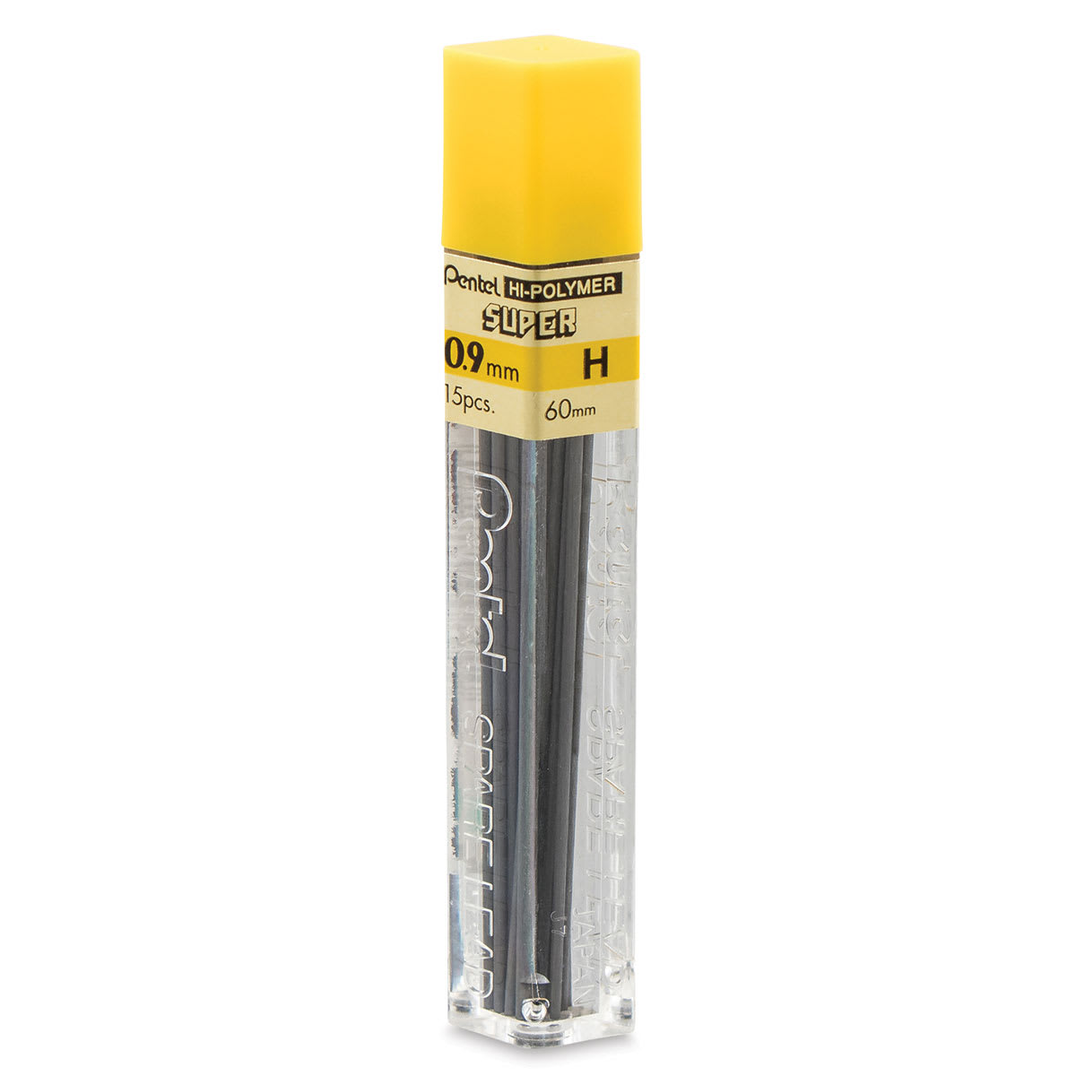Pentel Hi-Polymer Lead Refills - 0.9 mm, Black, H