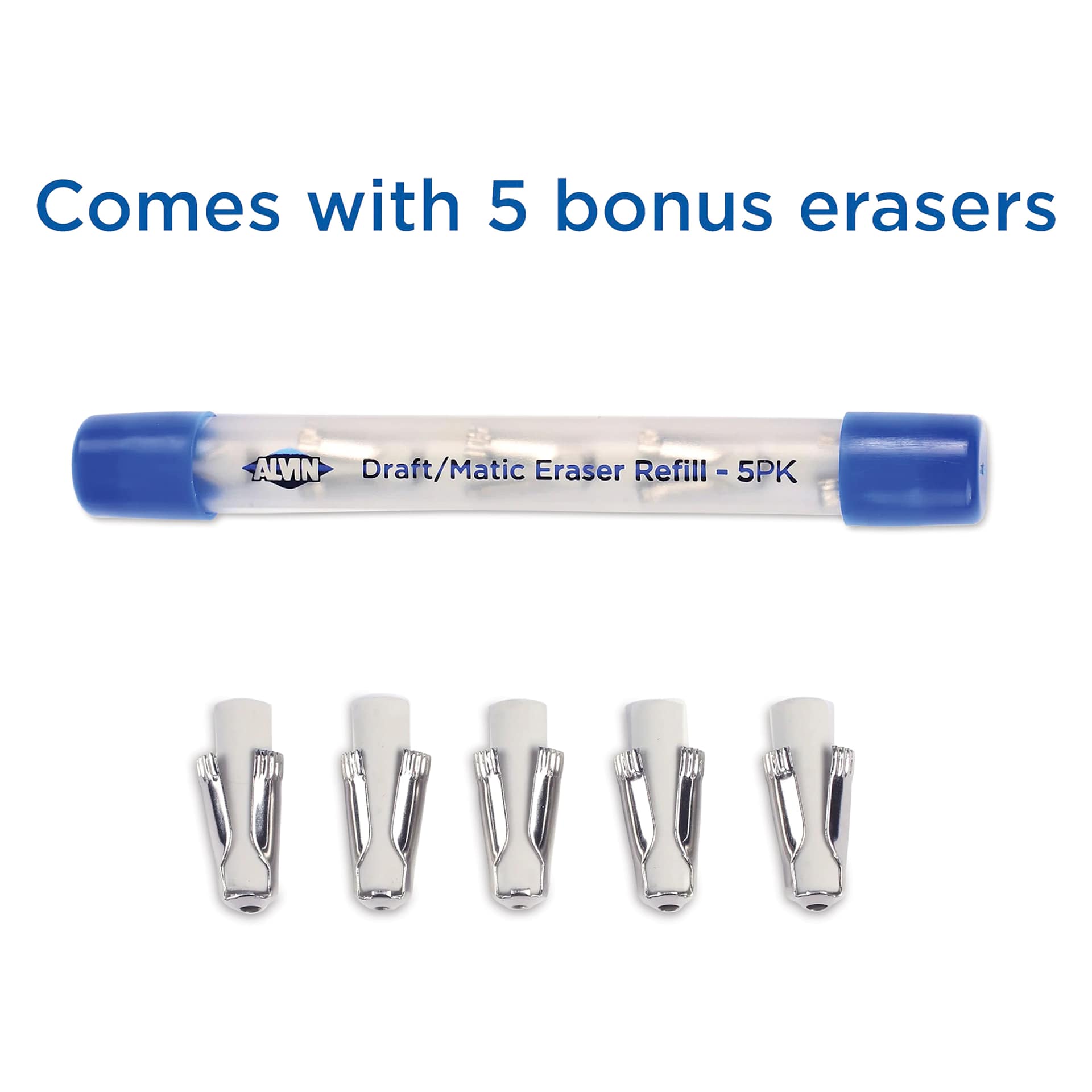 Alvin Draft/Matic Drafting Pencils - Set of 3, 5 eraser refills out of packaging