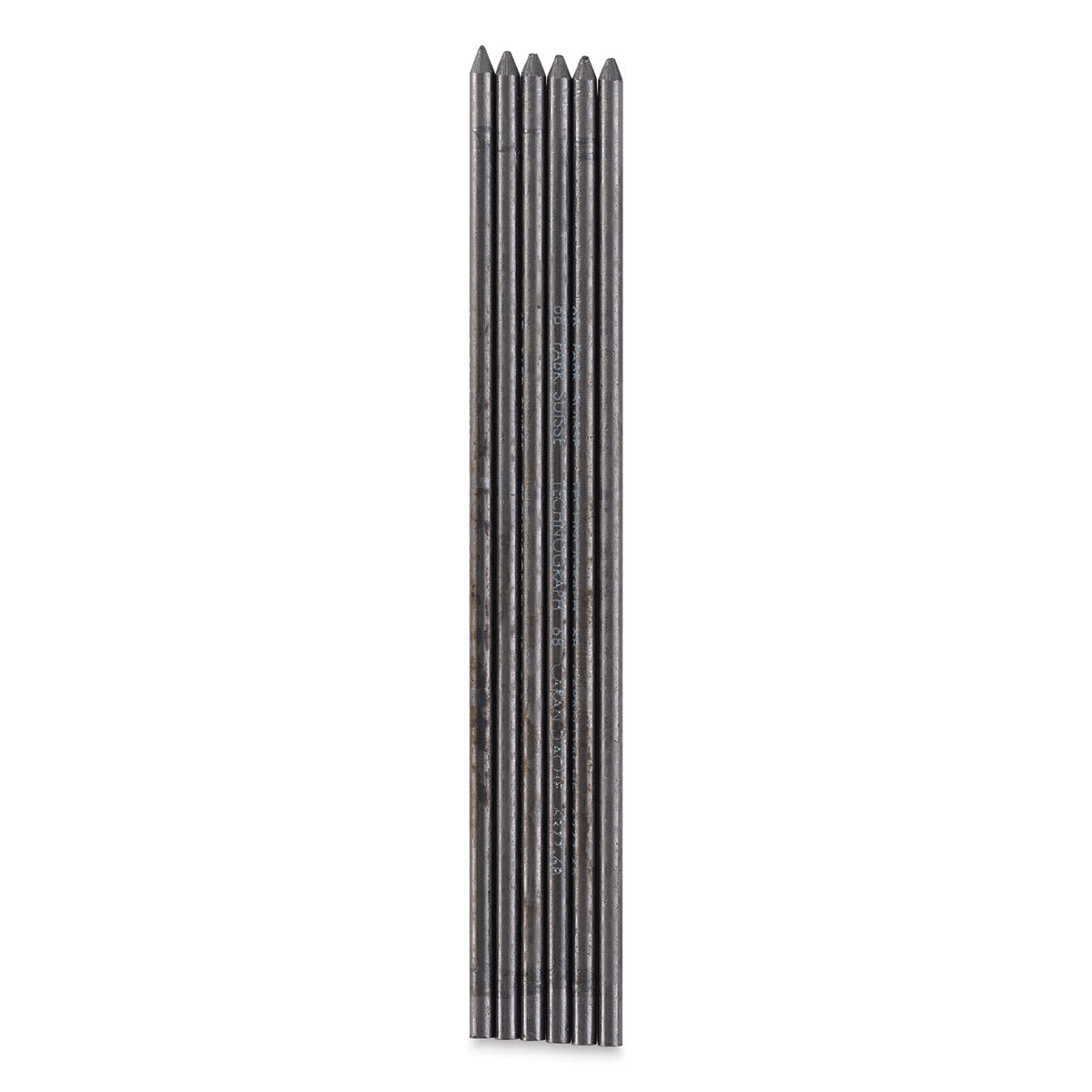 Caran d'Ache Technograph Leads - 3 mm, 6B, Pkg of 6 Leads (out of package)