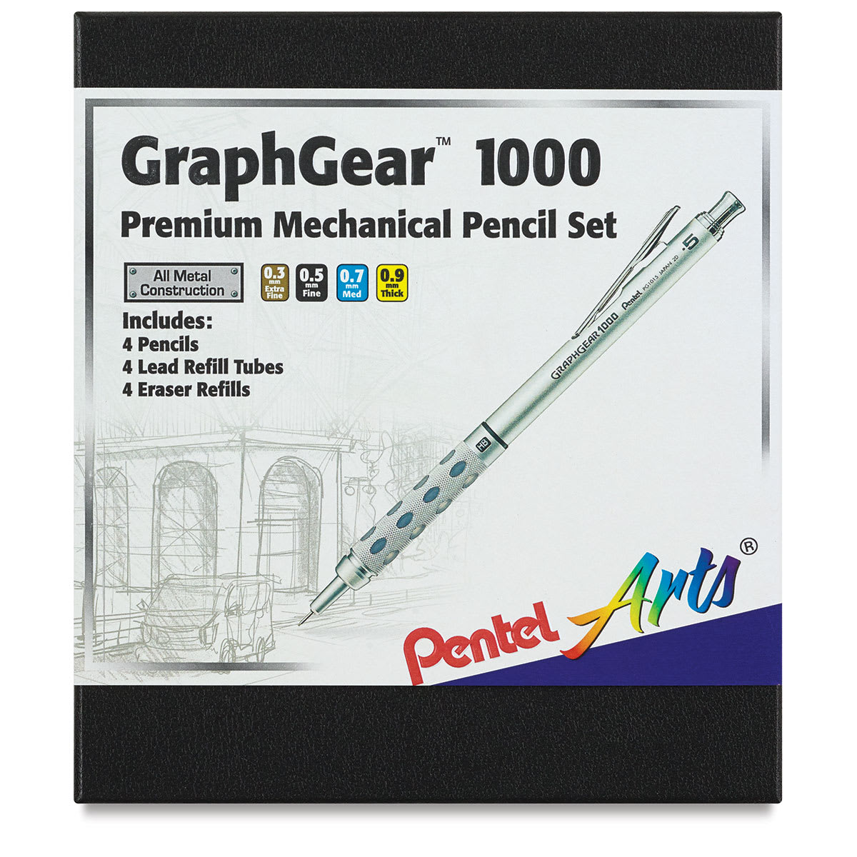 GraphGear 1000 Premium Pencil Set Outside of Package
GraphGear 1000 Premium Pencil Set Outside of Package