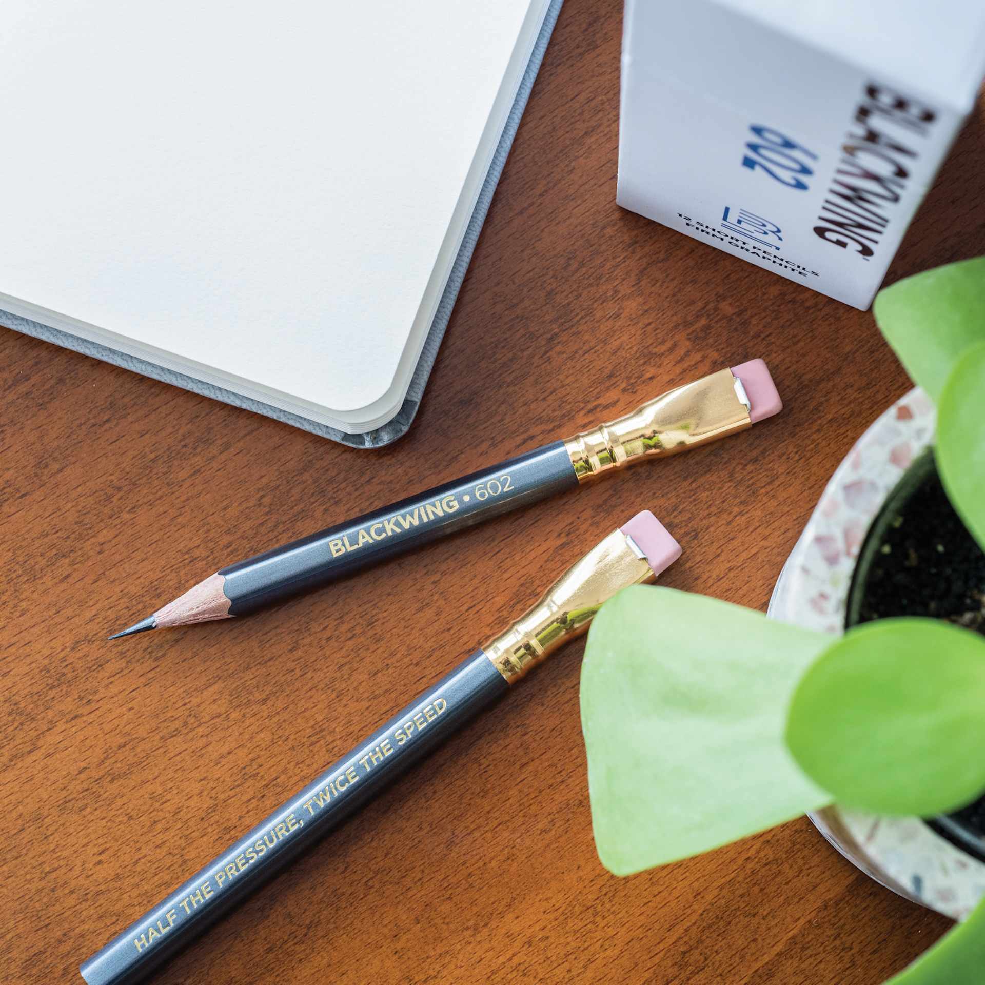 Blackwing 602 Short Pencils - on desk