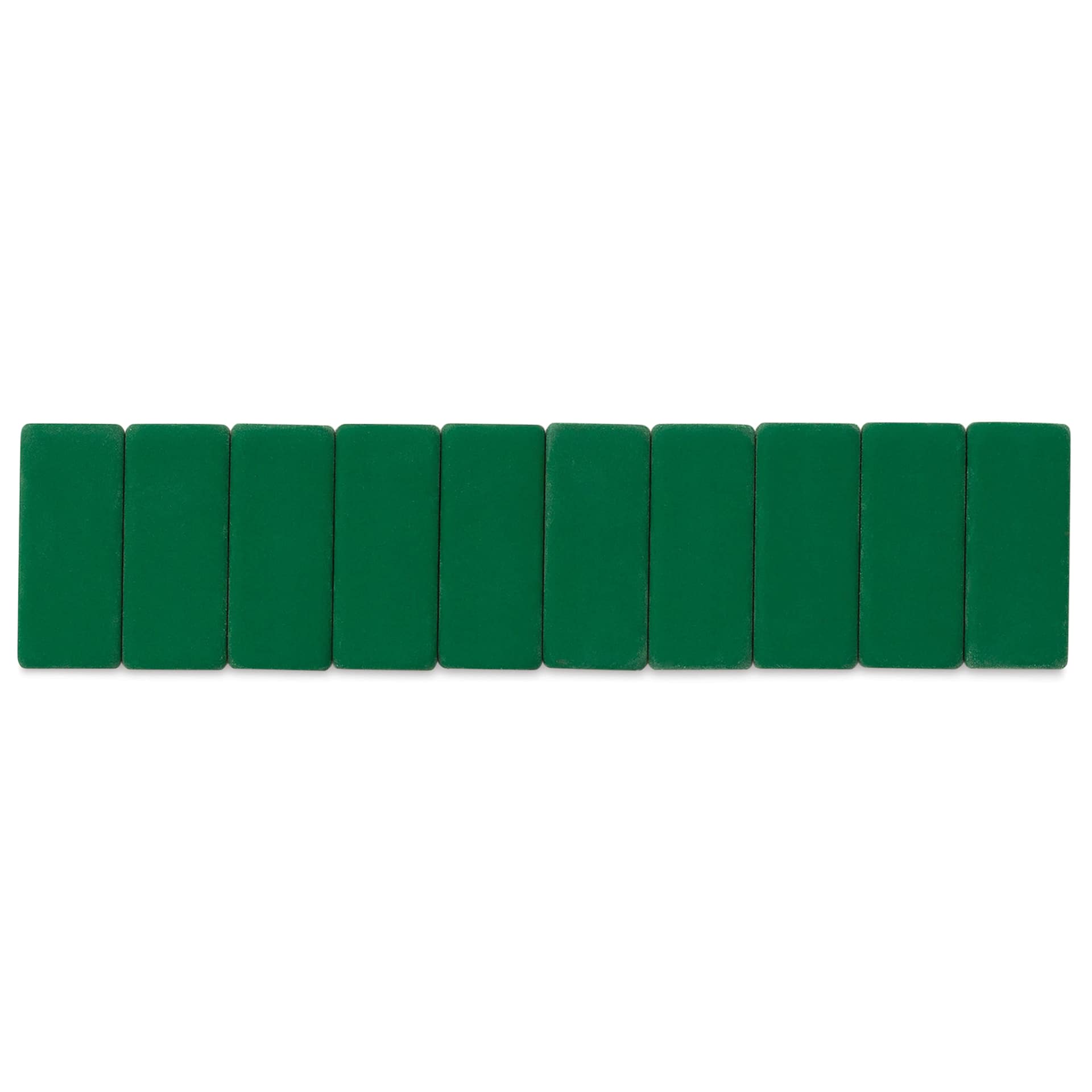 Blackwing Pencil Replacement Erasers - Green, Box of 10 (out of package)