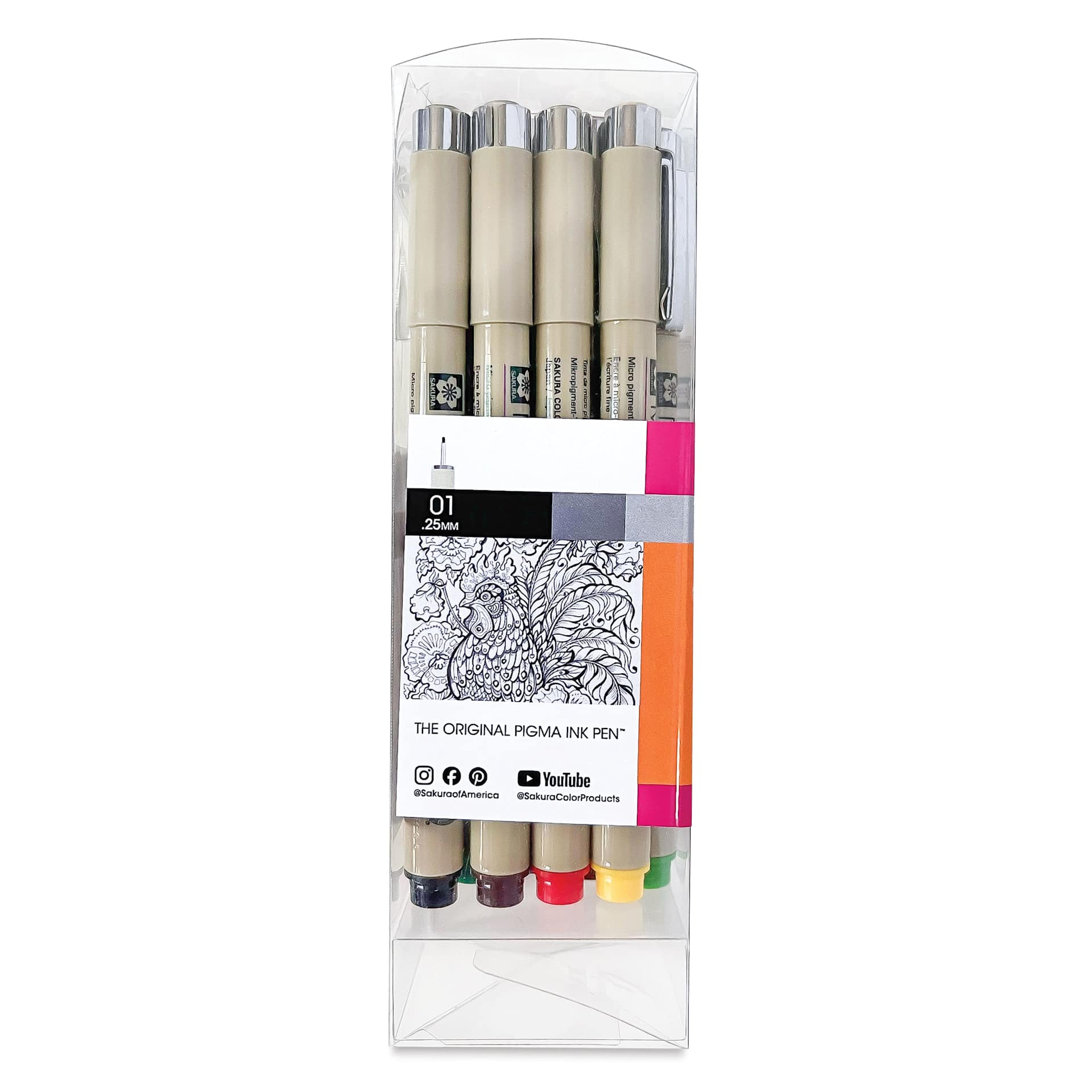 Sakura Pigma Micron Pen - Cube Set of 16, Assorted, 01, packaging