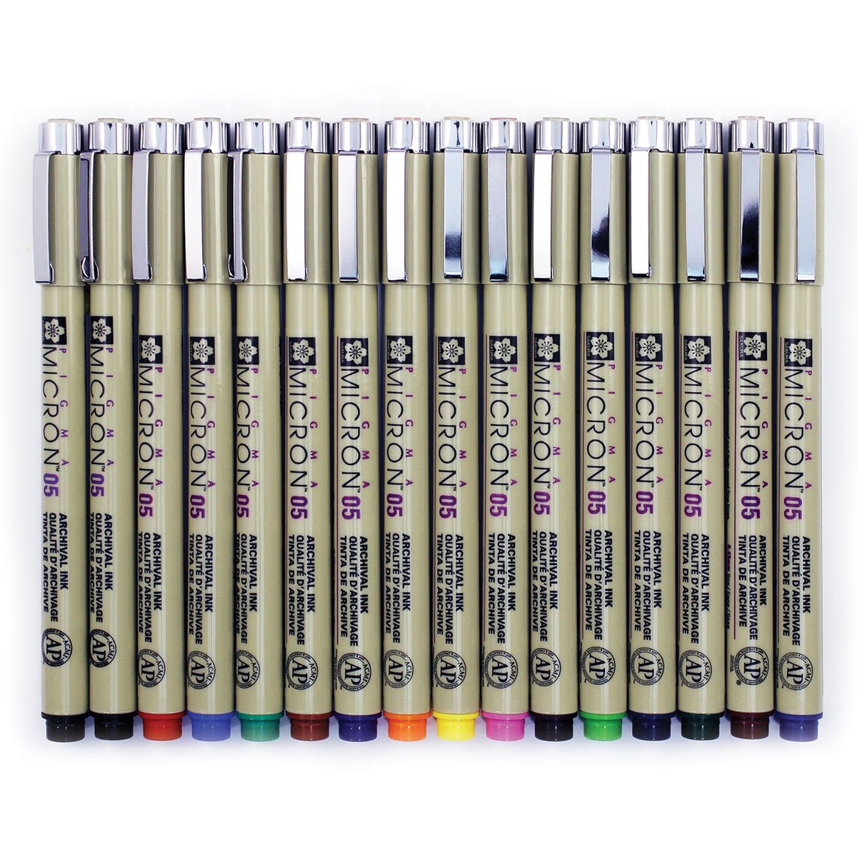 Sakura Pigma Micron Pens - Set of 16, Assorted Colors, 05 (out of the package)