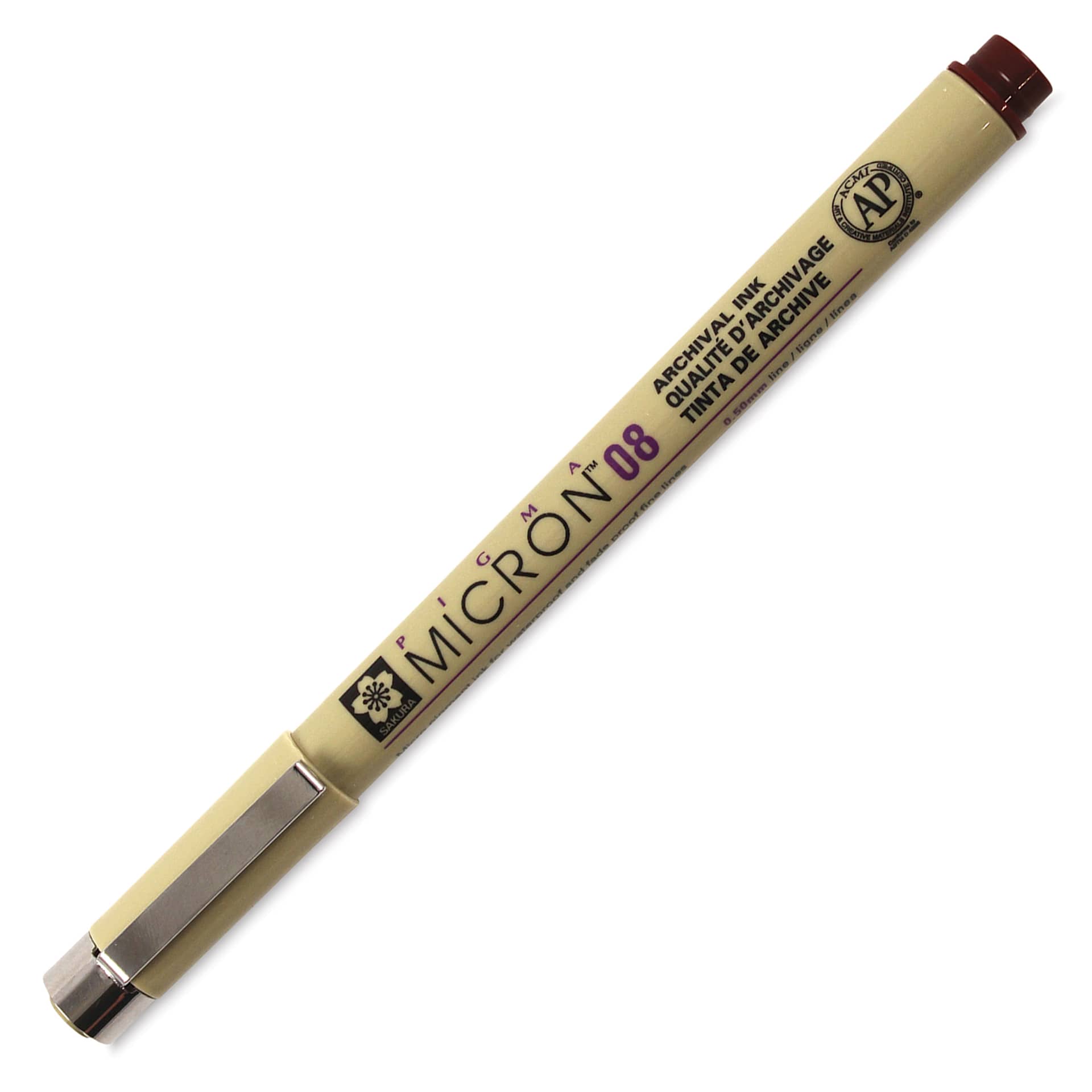 Sakura Pigma Micron Pen - Burgundy, 08