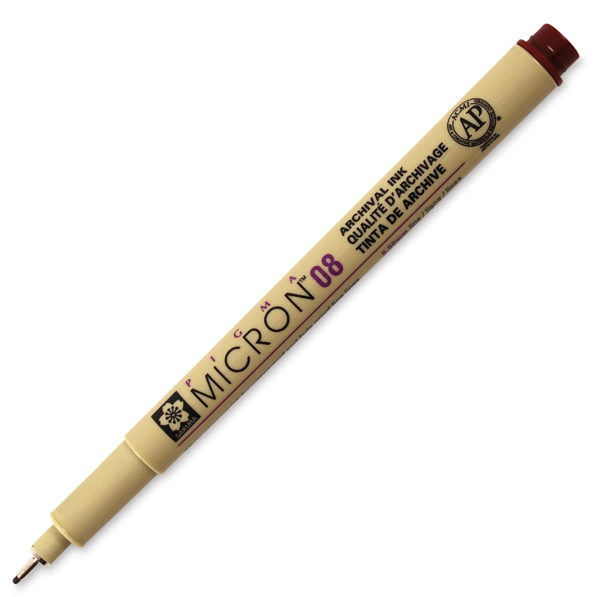 Sakura Pigma Micron Pen - Burgundy, 08