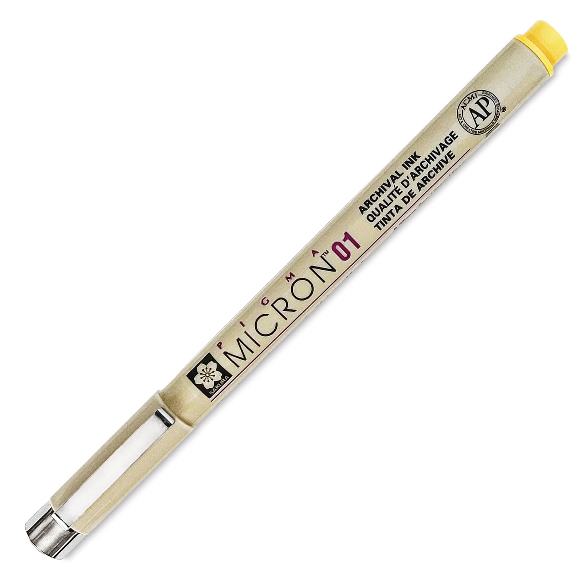Sakura Pigma Micron Pen - Yellow, 01 