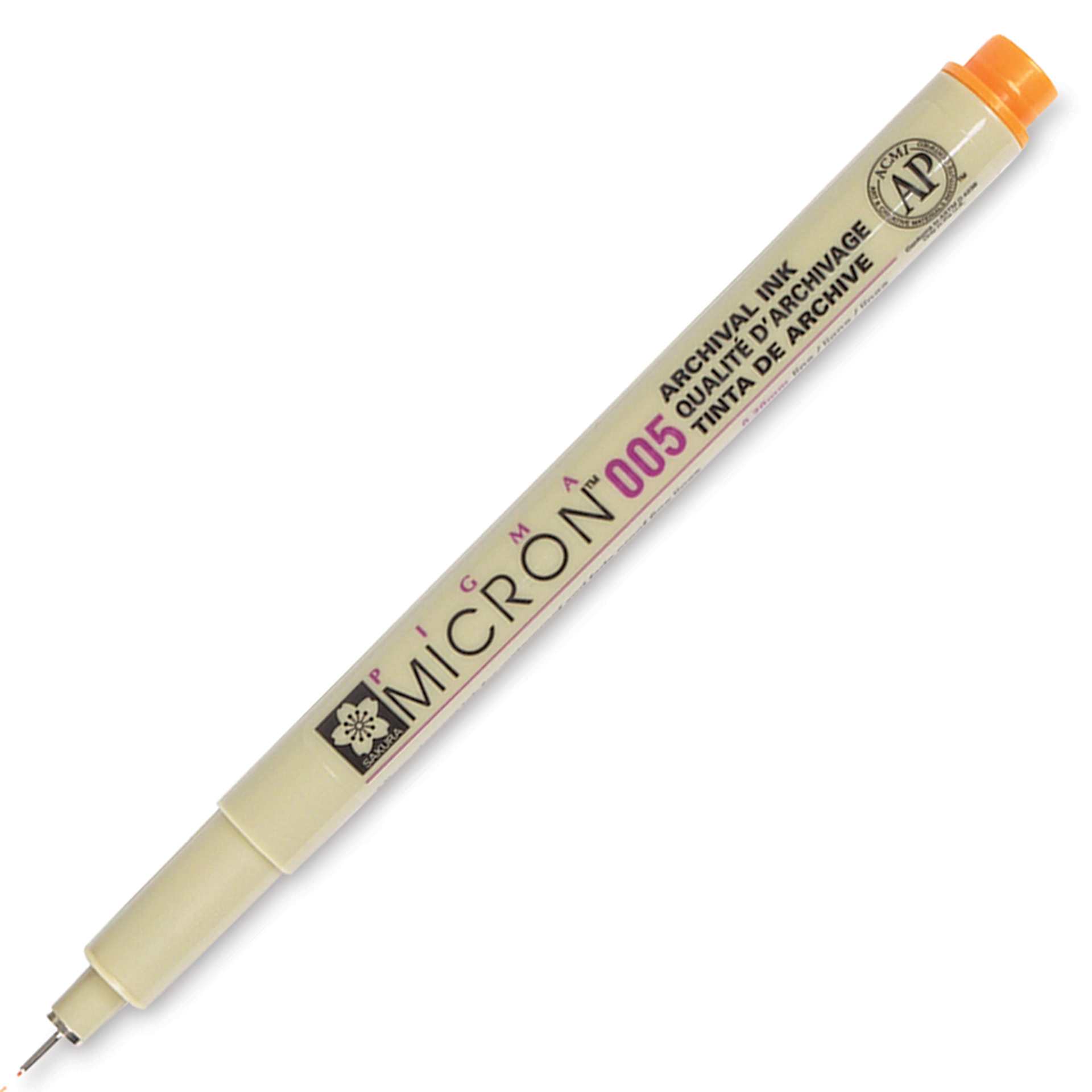 Sakura Pigma Micron Pen - Orange, 005