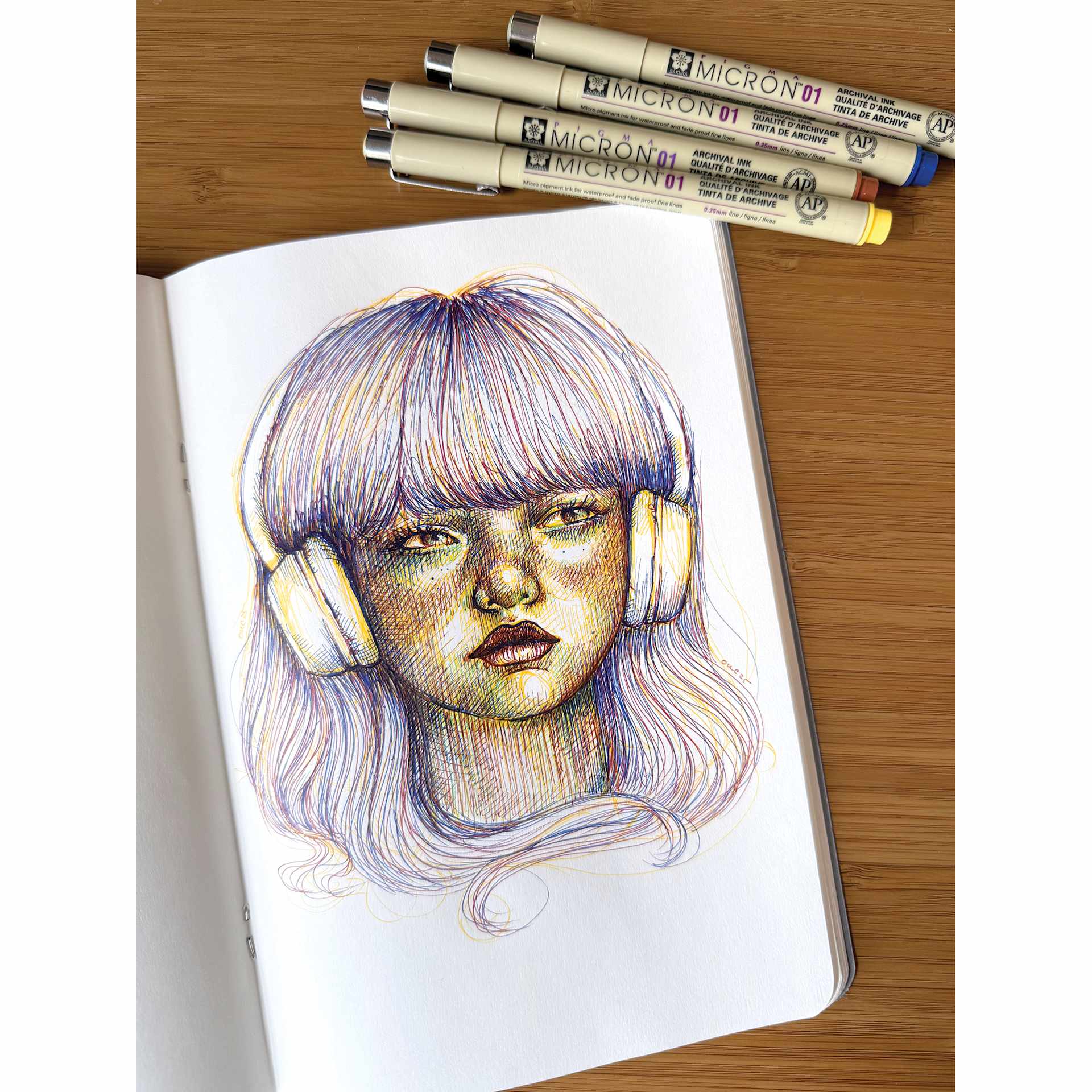 Sakura Pigma Micron, Brush and Graphic Marker, portrait