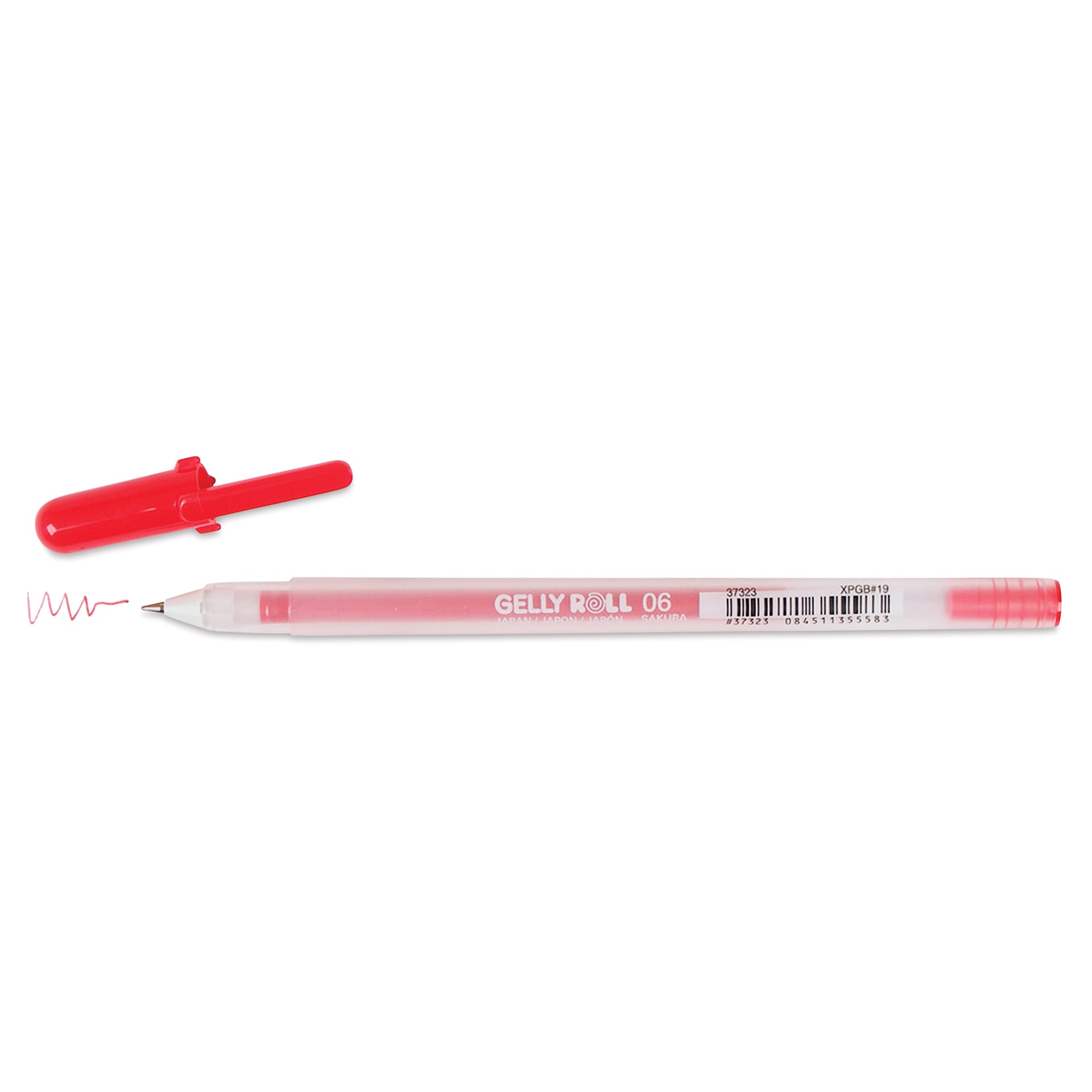 Sakura Gelly Roll Pen - Fine Point, Red, cap off