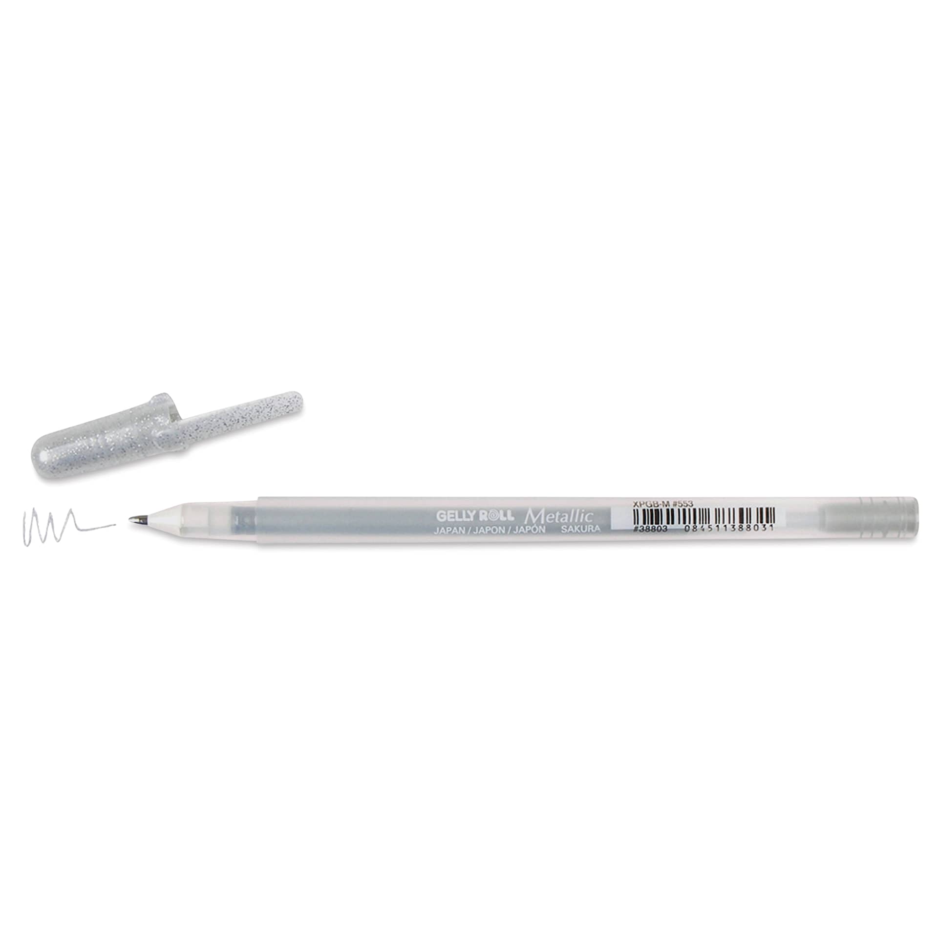 Sakura Gelly Roll Pen - Metallic Silver, Medium Tip, cap off
