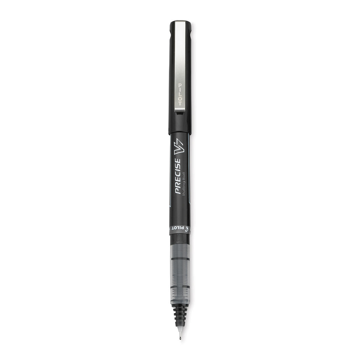 Pilot Precise V7 Pen - Fine, 0.7 mm, Black with cap off