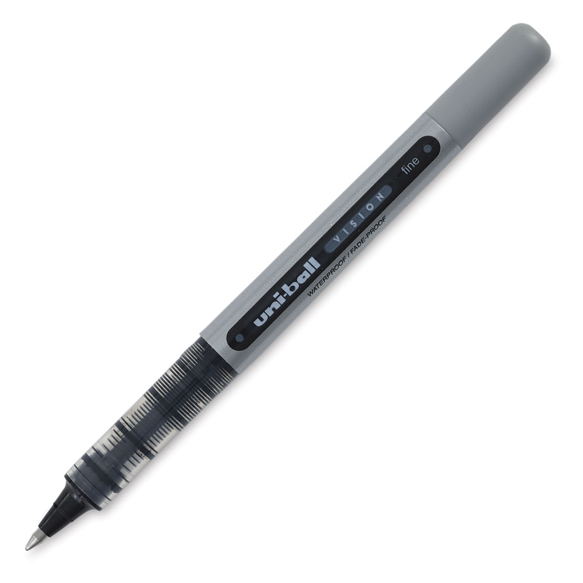 Uni-Ball Vision Pen - Angled view of pen without cap Uni-Ball Vision Pen - Angled view of pen without cap