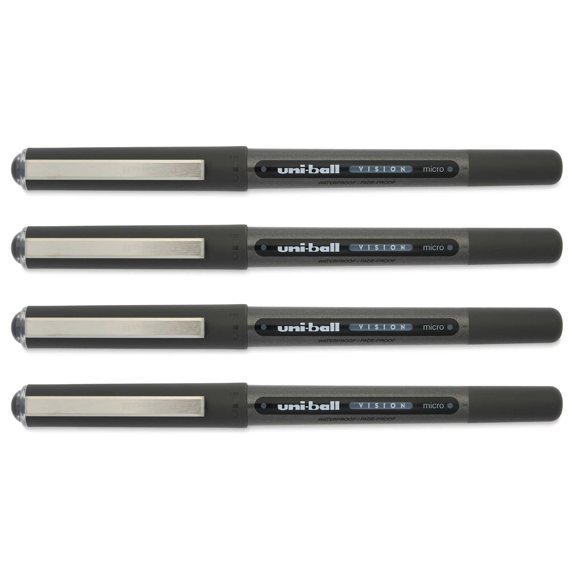 Uni-Ball Vision Rollerball Pen - Black, 0.5 mm, Pkg of 4