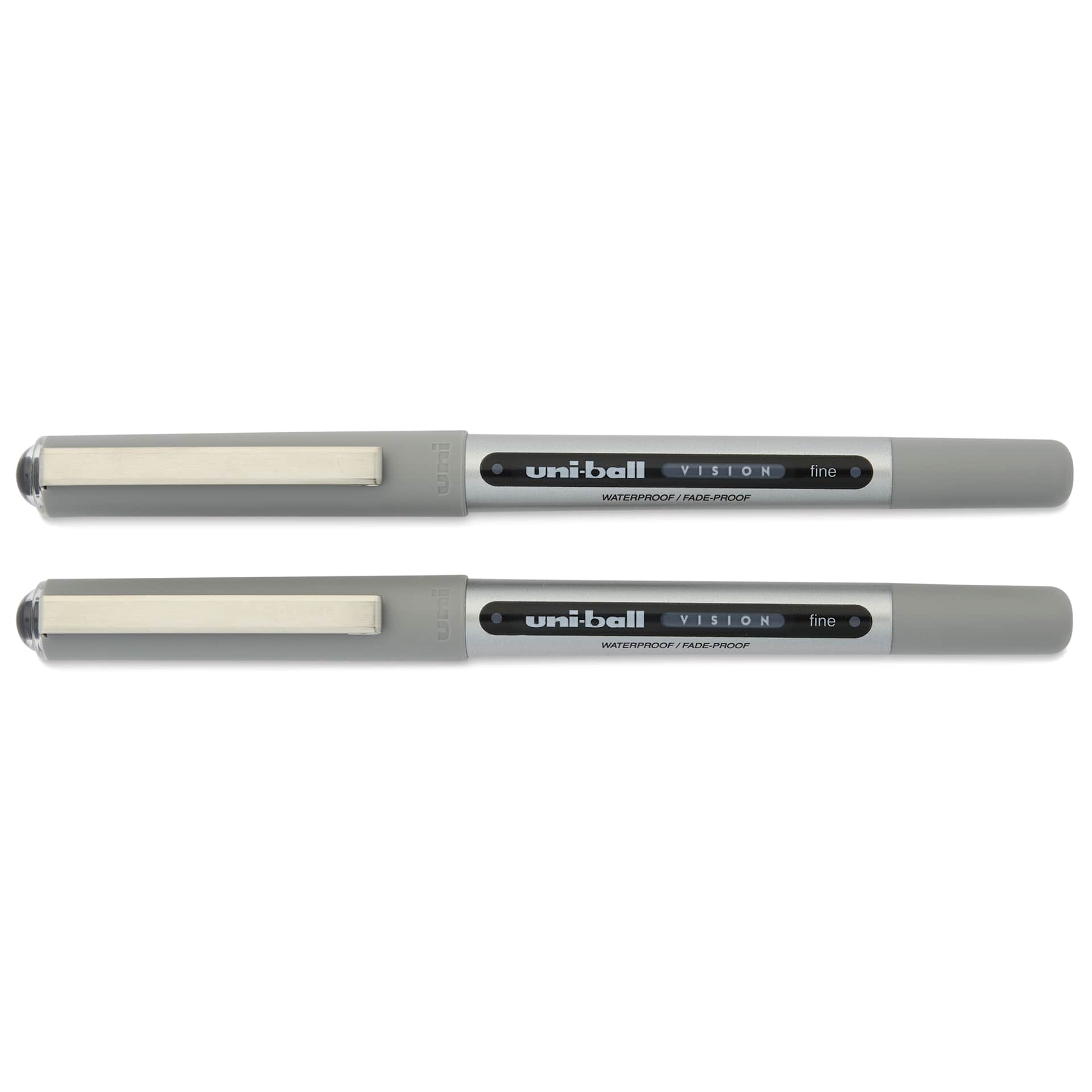 Uni-Ball Vision Rollerball Pen - Black, 0.7 mm, Pkg of 2