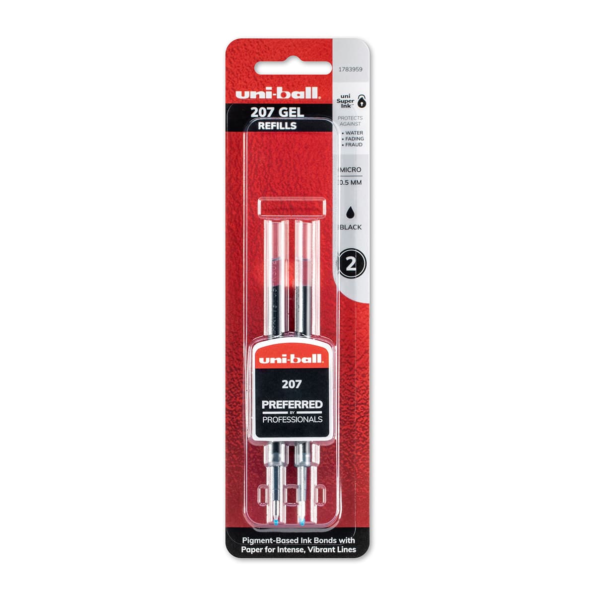Signo 207 Pen Black Refill - Micro Point .5mm, 2/Pkg.