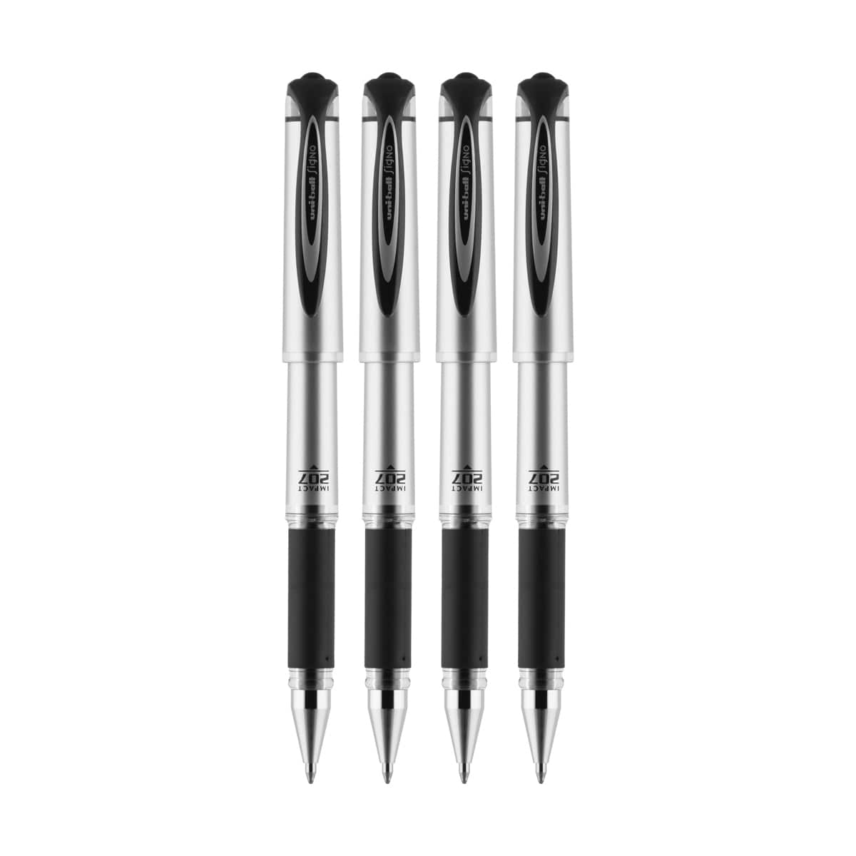SIGNO 207 Impact Pen Black - 4-Pen Set