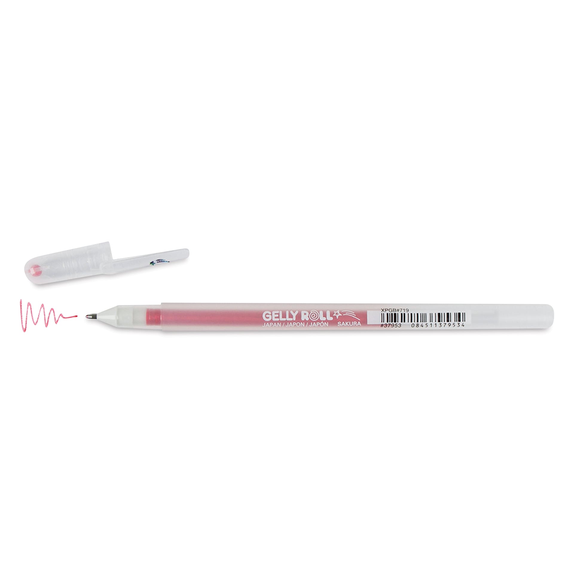 Sakura Gelly Roll Stardust Pen - Red, 0.5 mm, cap off
