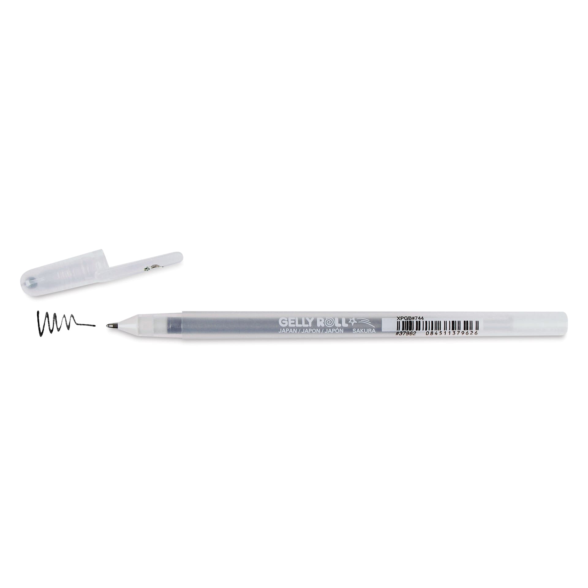 Sakura Gelly Roll Stardust Pen - Silver, 0.5 mm, cap off