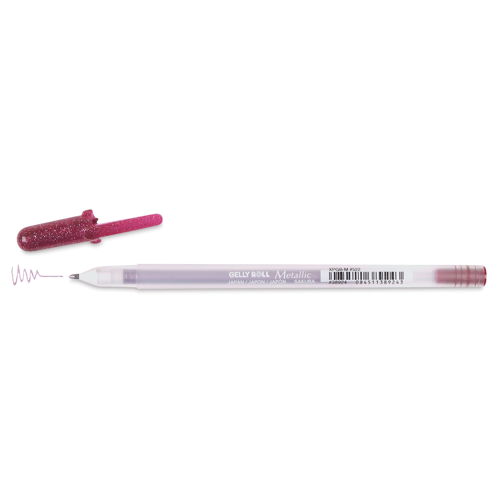 Sakura Gelly Roll Pen - Metallic Burgundy, Medium Tip, cap off