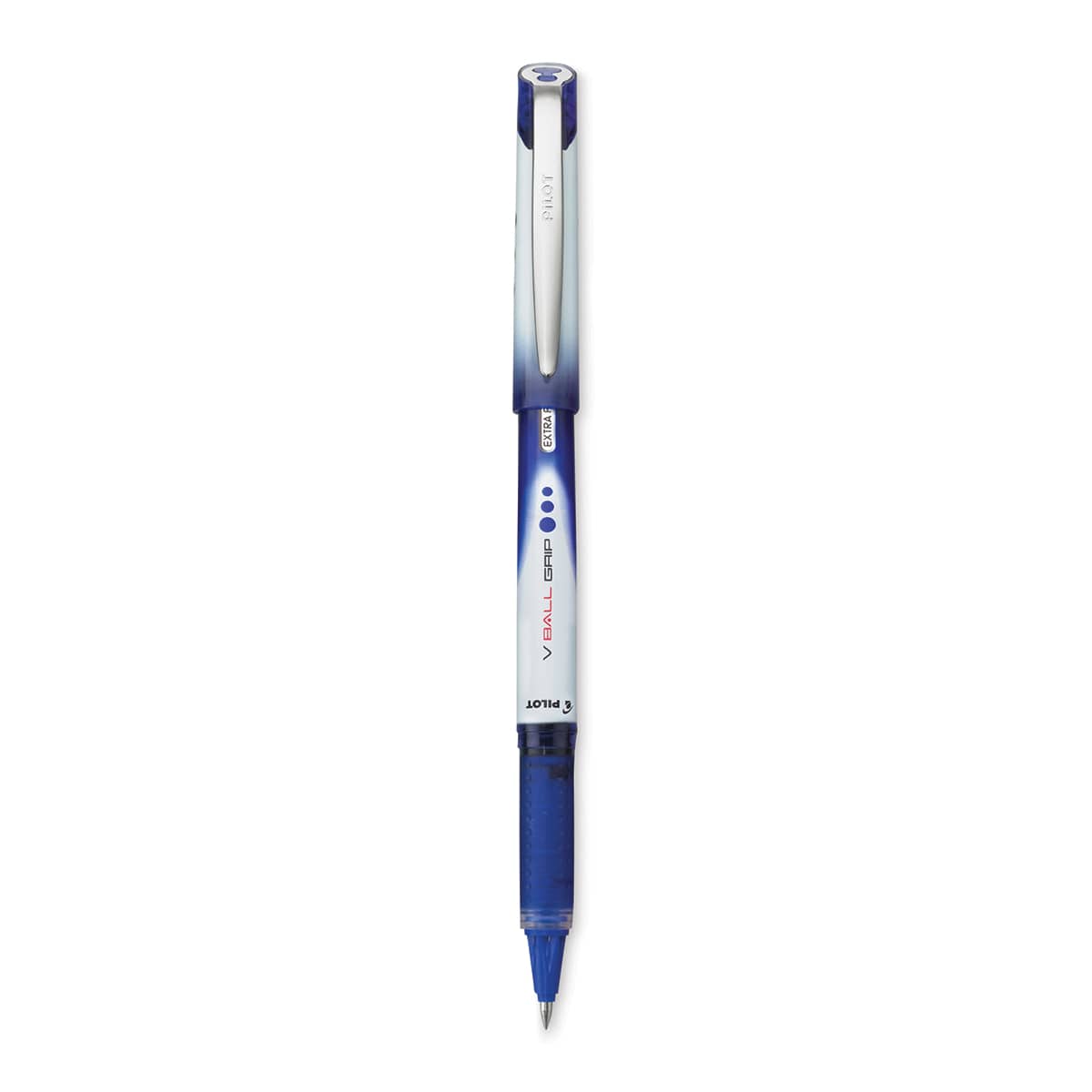 Pilot V-Ball Grip Roller Ball Pen - 0.5 mm, Blue with cap off