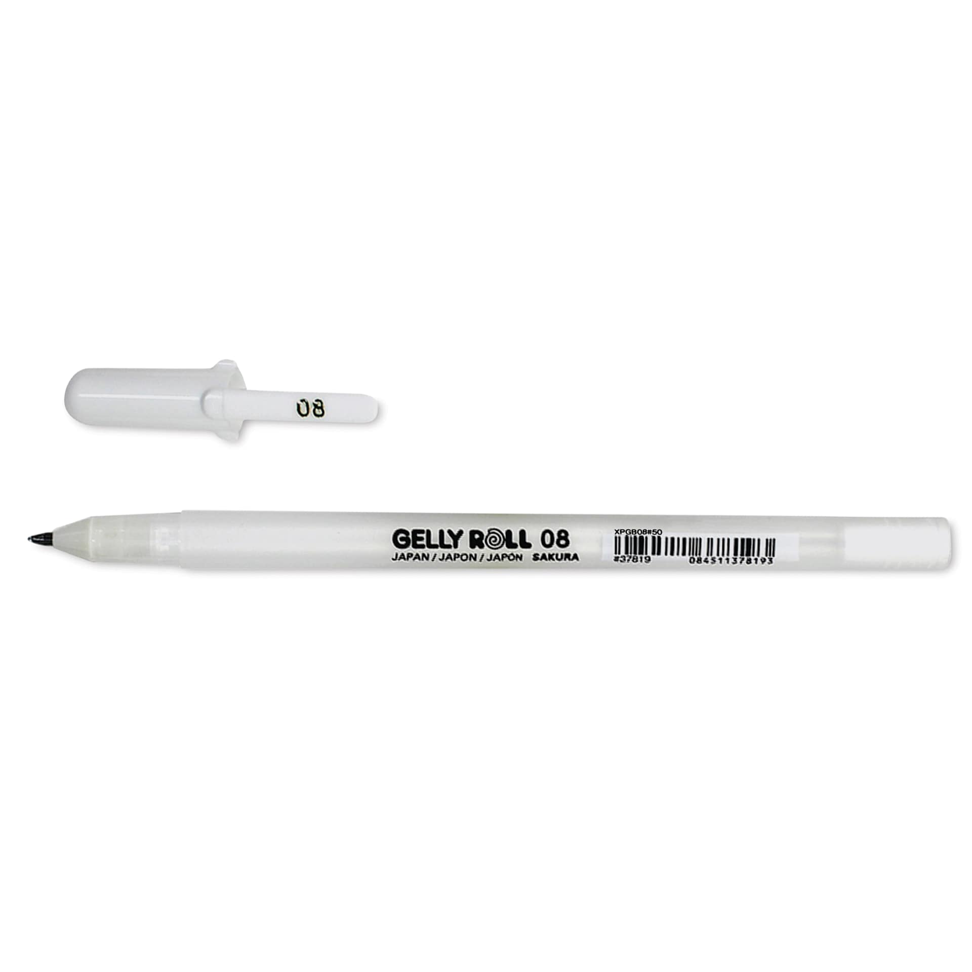 Sakura Gelly Roll Opaque White Pen - Medium Tip, cap off