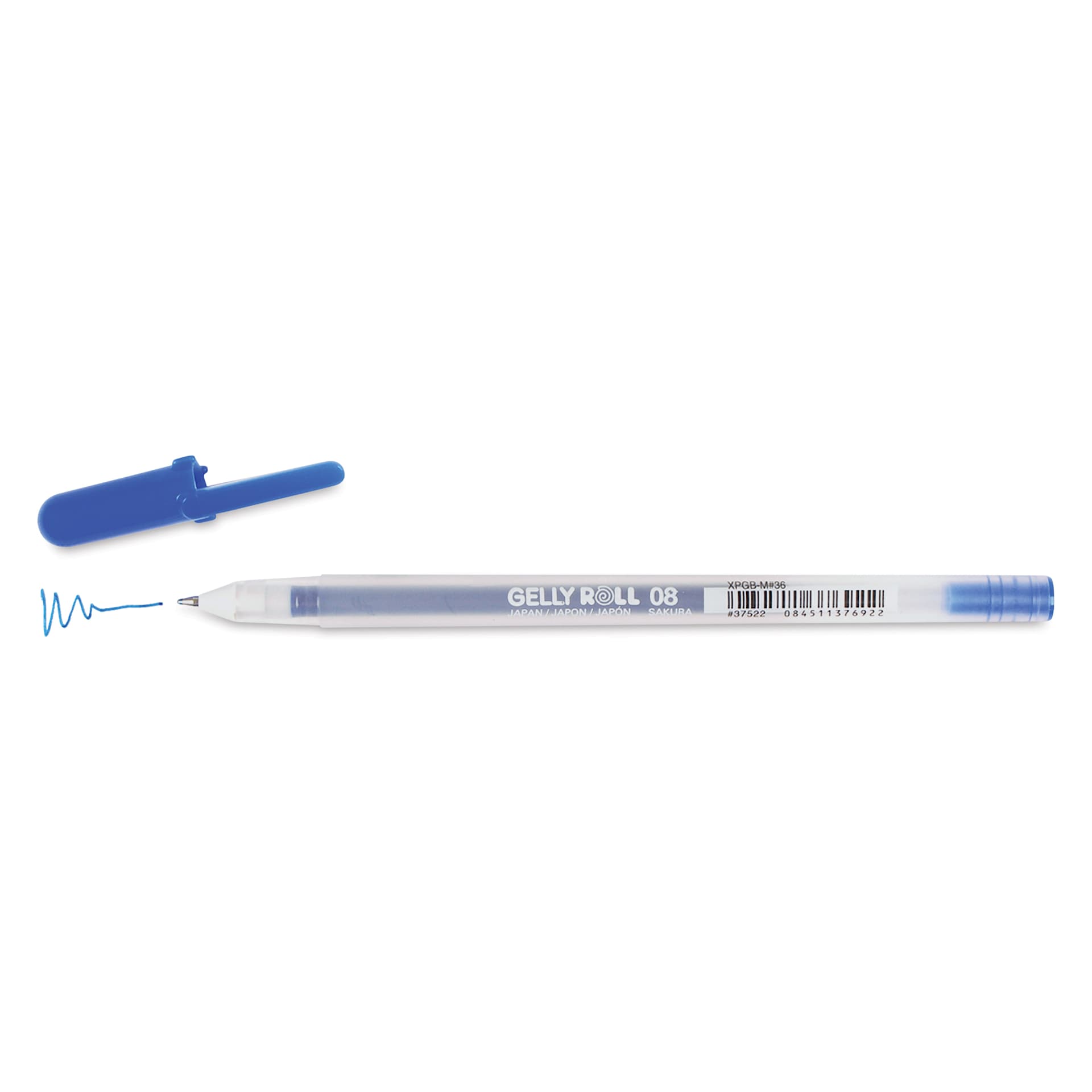 Sakura Gelly Roll Pen - Blue, Medium, cap off