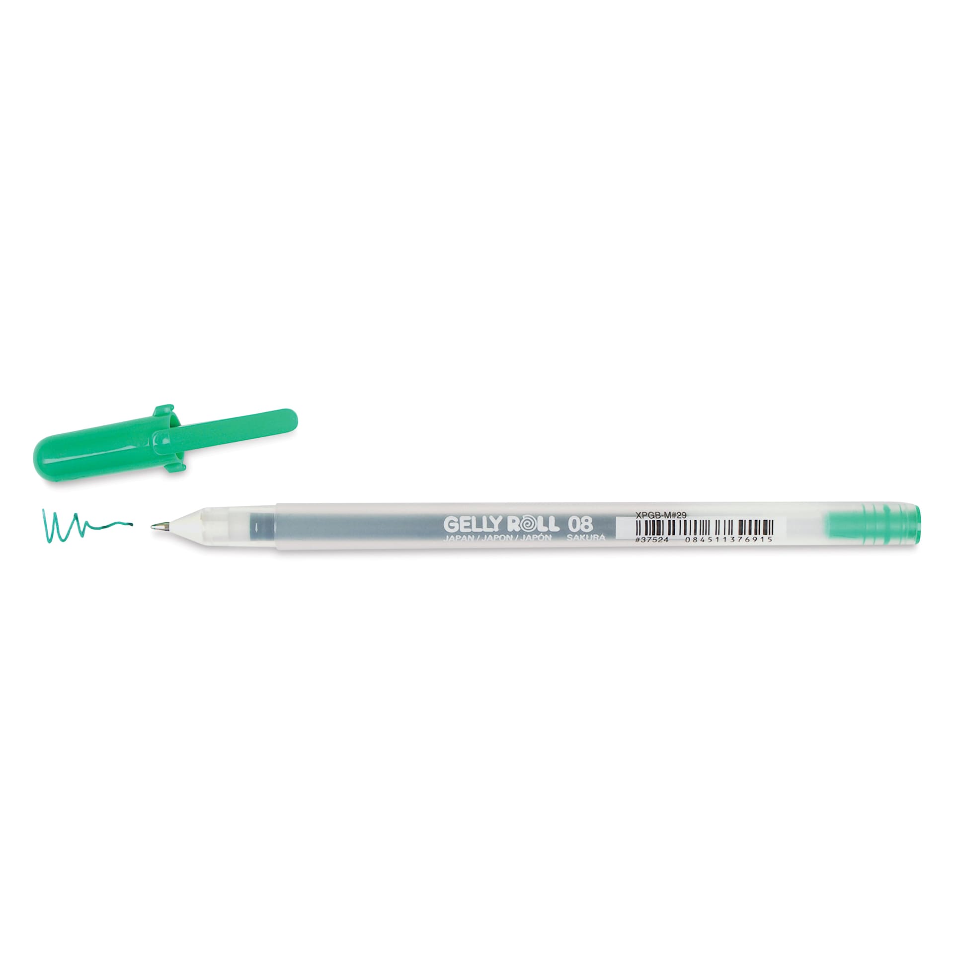 Sakura Gelly Roll Pen - Green, Medium, cap off