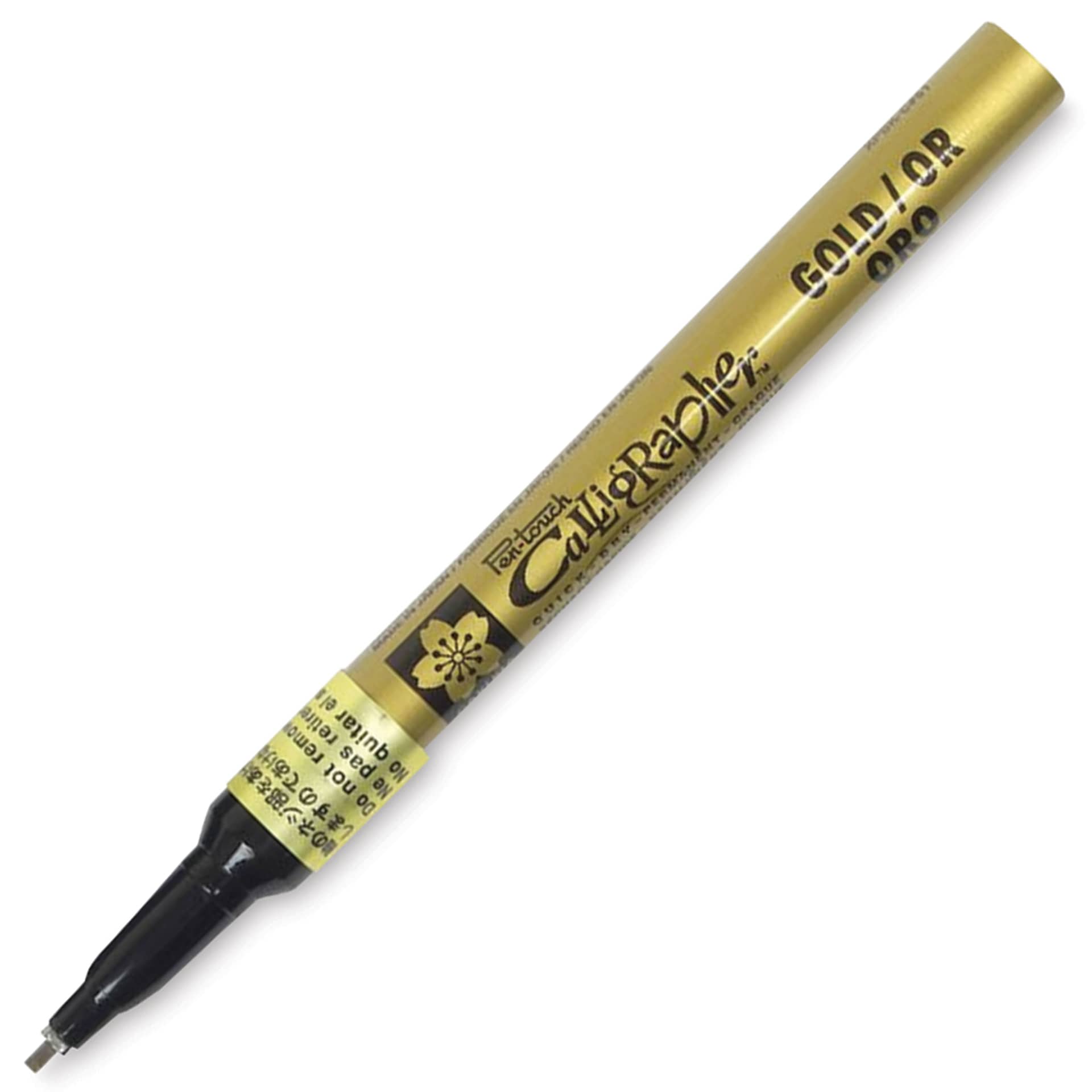 Sakura Pen Touch Calligrapher Pen - Fine Point, 1.8 mm Tip, Metallic Gold
