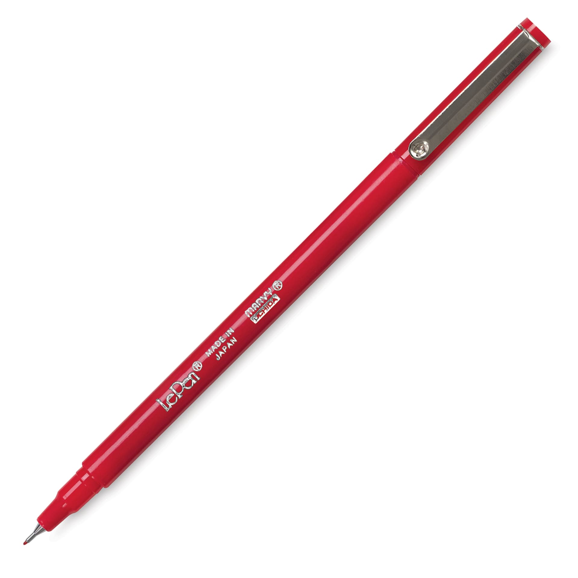 Marvy Uchida LePen Fine Line Marker - Red, cap off