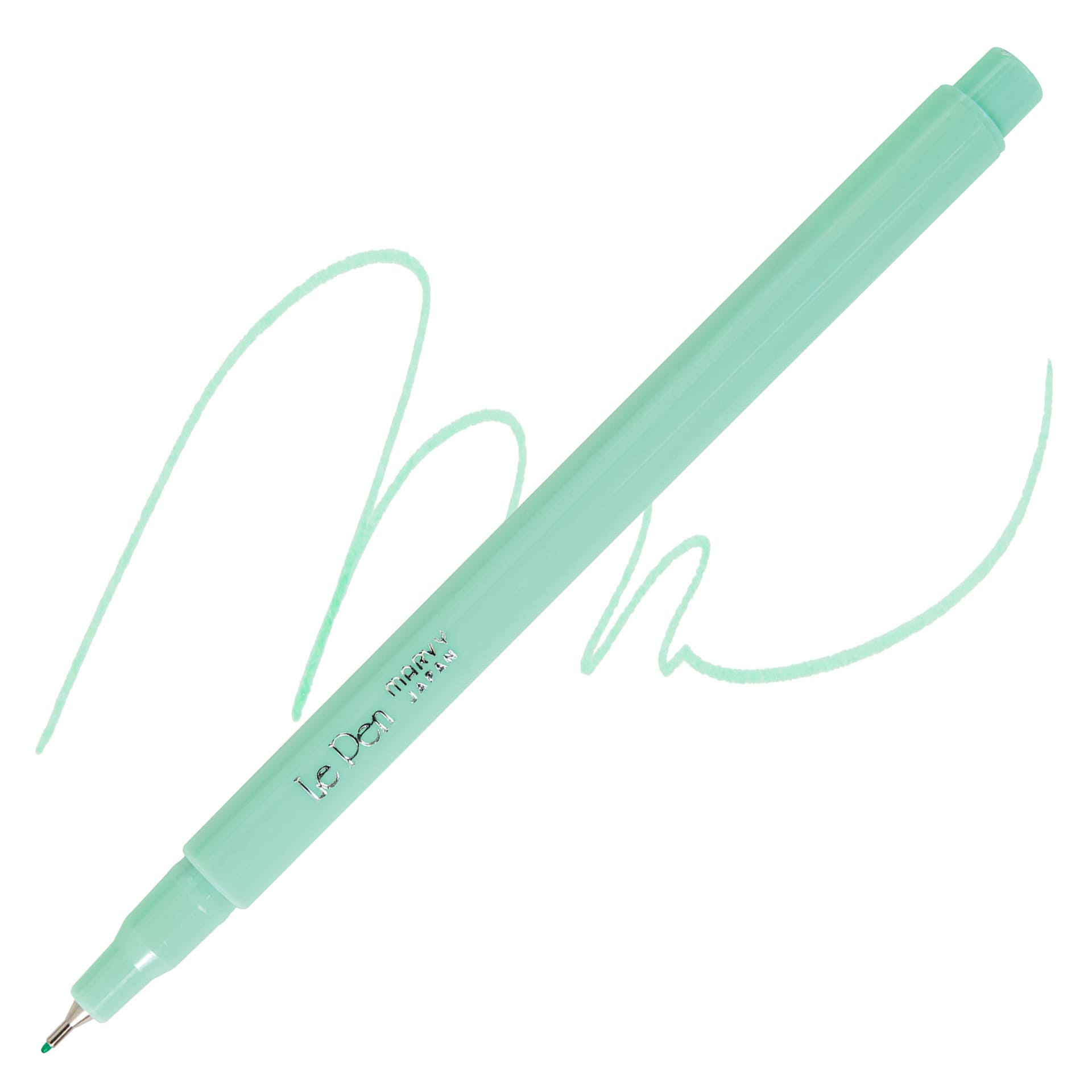 Marvy Uchida LePen Fine Line Marker - Peppermint, pen and swatch