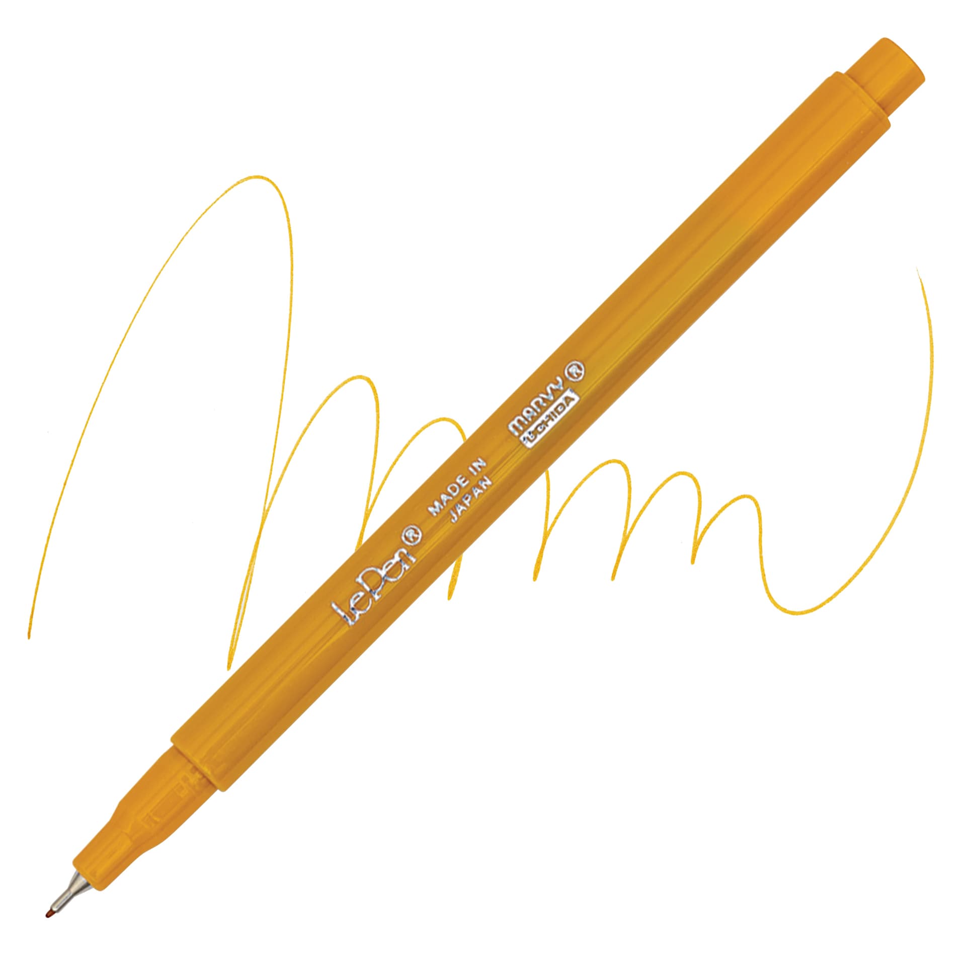 Marvy Uchida LePen Fine Line Marker - Mustard marker and swatch
